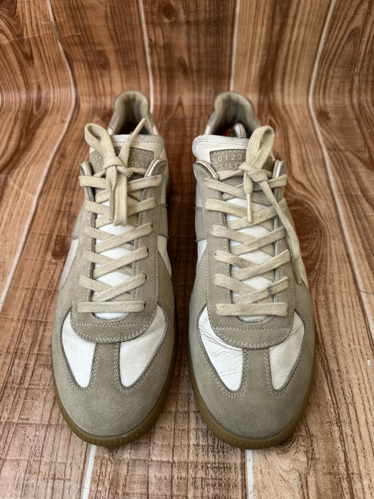 Maison Margiela Maison Margiela REPLICA GAT Gray/White Lowtop Sneaks Size US 9 / EU 42 - 3 Thumbnail