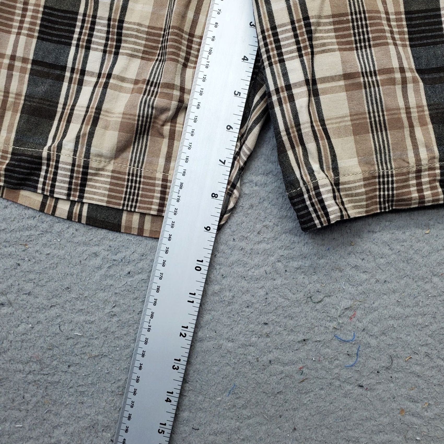 Vintage Just My Size Chino Shorts Womens 20W Multi Plaid Casual Flat Front Pockets 52469 Size 42" / US 20 - 4 Thumbnail