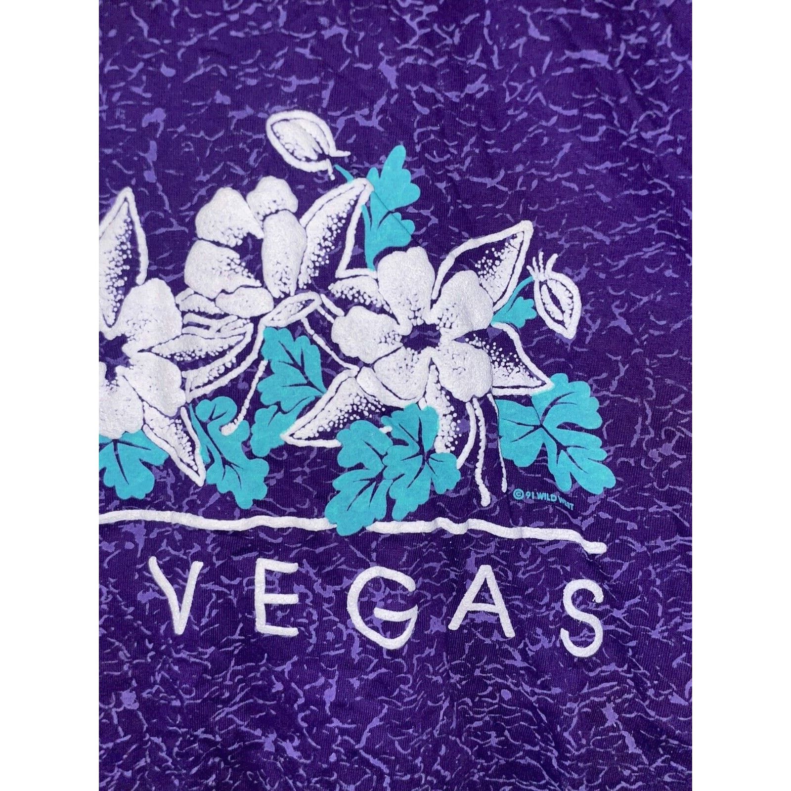 Jerzees Vintage Las Vegas Shirt Hummingbird Purple Tee 90s VTG M Size US M / EU 48-50 / 2 - 3 Thumbnail