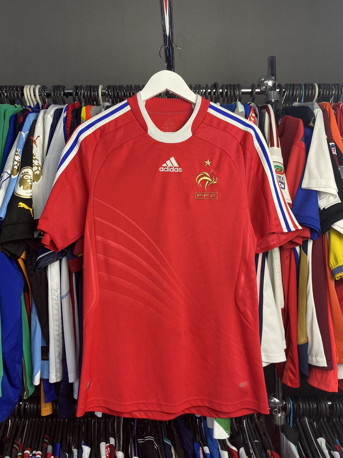 Adidas 2008/09 ADIDAS FRANCE AWAY SOCCER FOOTBALL JERSEY SHIRT Size US M / EU 48-50 / 2 - 1 Thumbnail