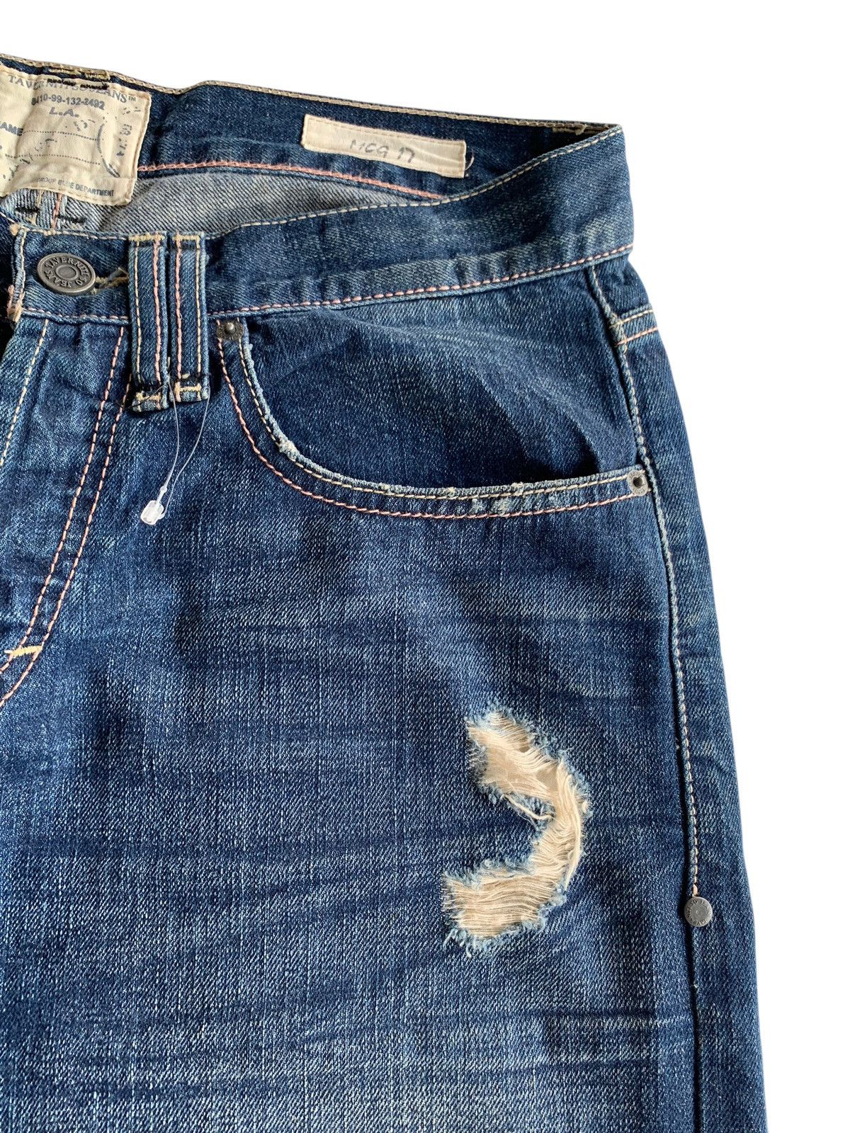 If Six Was Nine TAVERNITI SO JEANS SELVEDGE BUTTON FLY JAPANESE DENIM Size US 33 - 14 Thumbnail