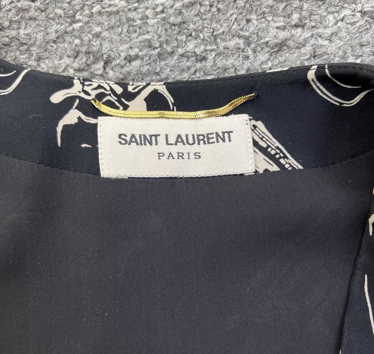 Saint Laurent Paris Saint Laurent SLP Printed Dress K12 Size XS / US 0-2 / IT 36-38 - 4 Thumbnail