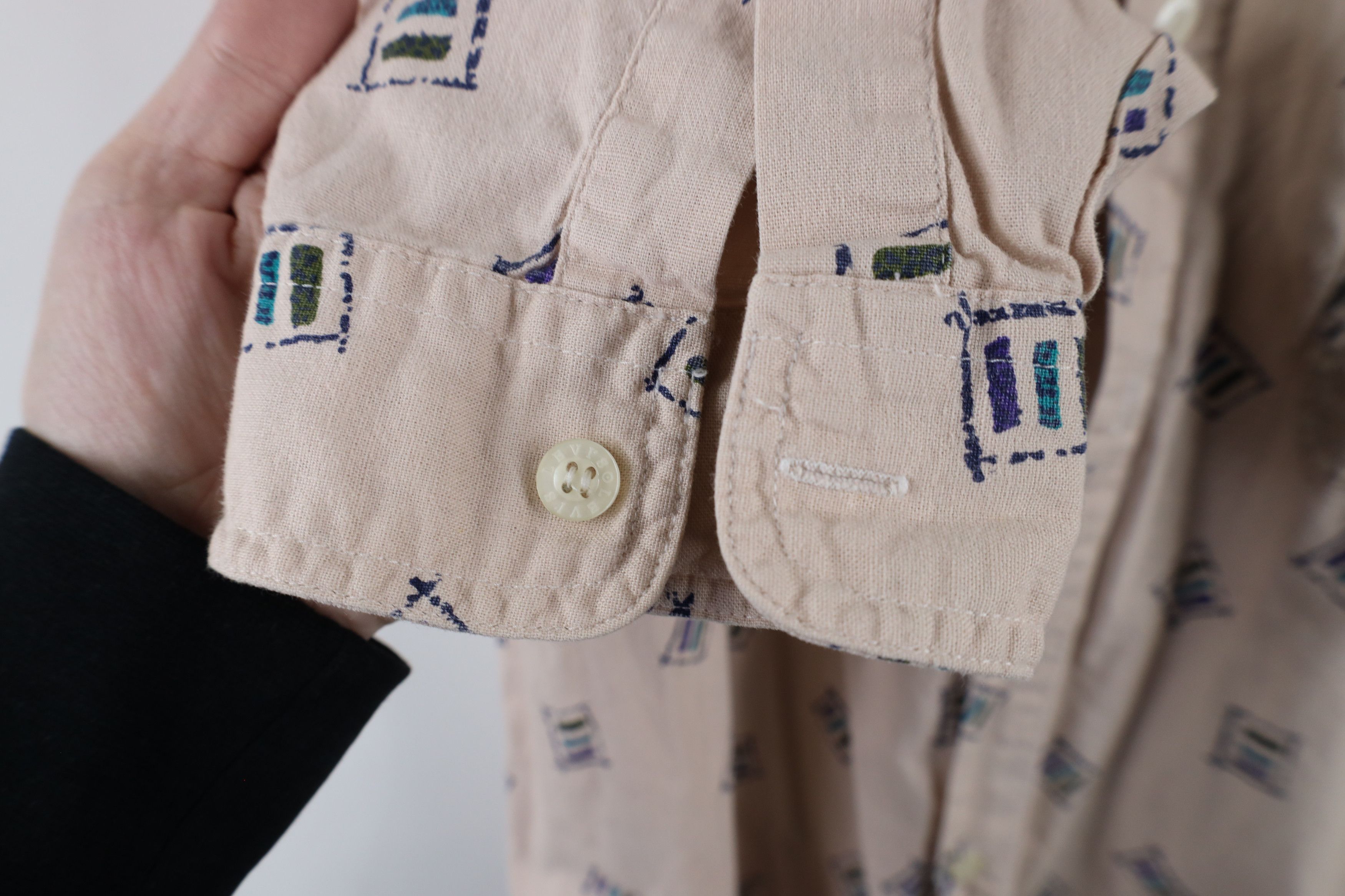Levi's × Vintage Vintage 90s Levis Abstract Geometric Collared Button Shirt Size US XL / EU 56 / 4 - 7 Thumbnail