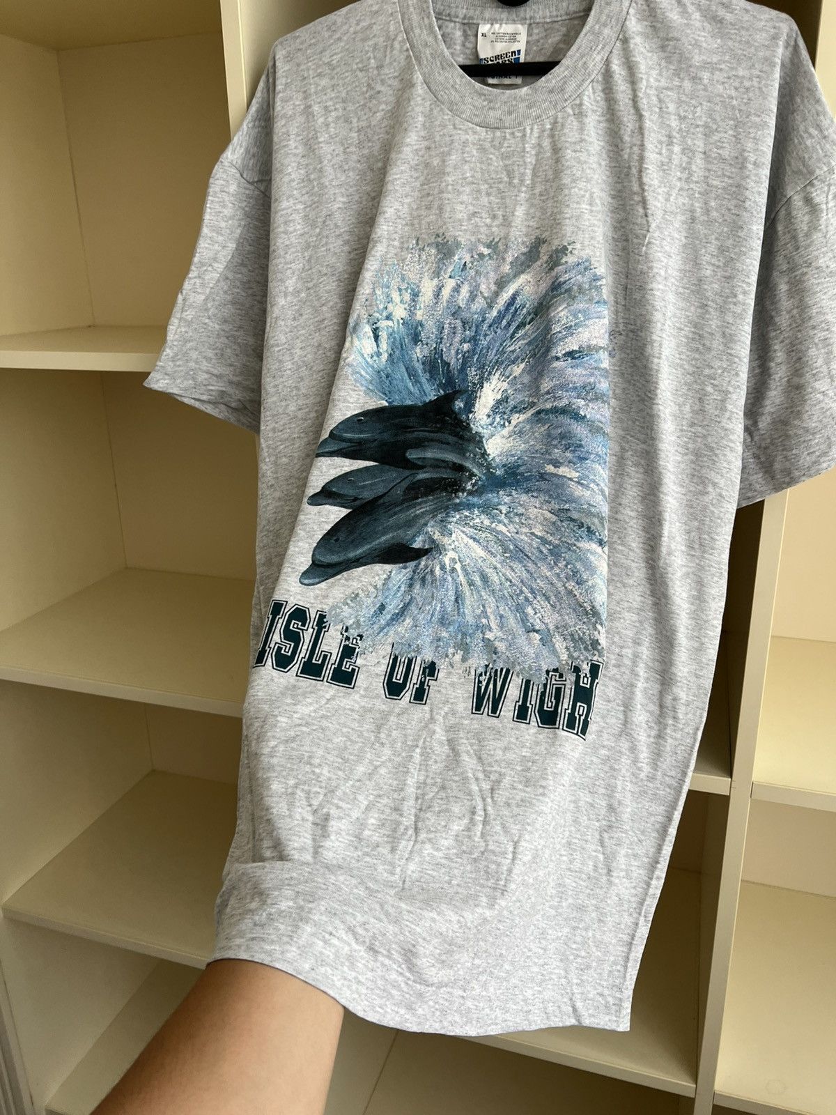 Vintage Vintage 1990s Isle Of Wight Dolphins T-Shirt Screen Stars Size US XL / EU 56 / 4 - 4 Thumbnail