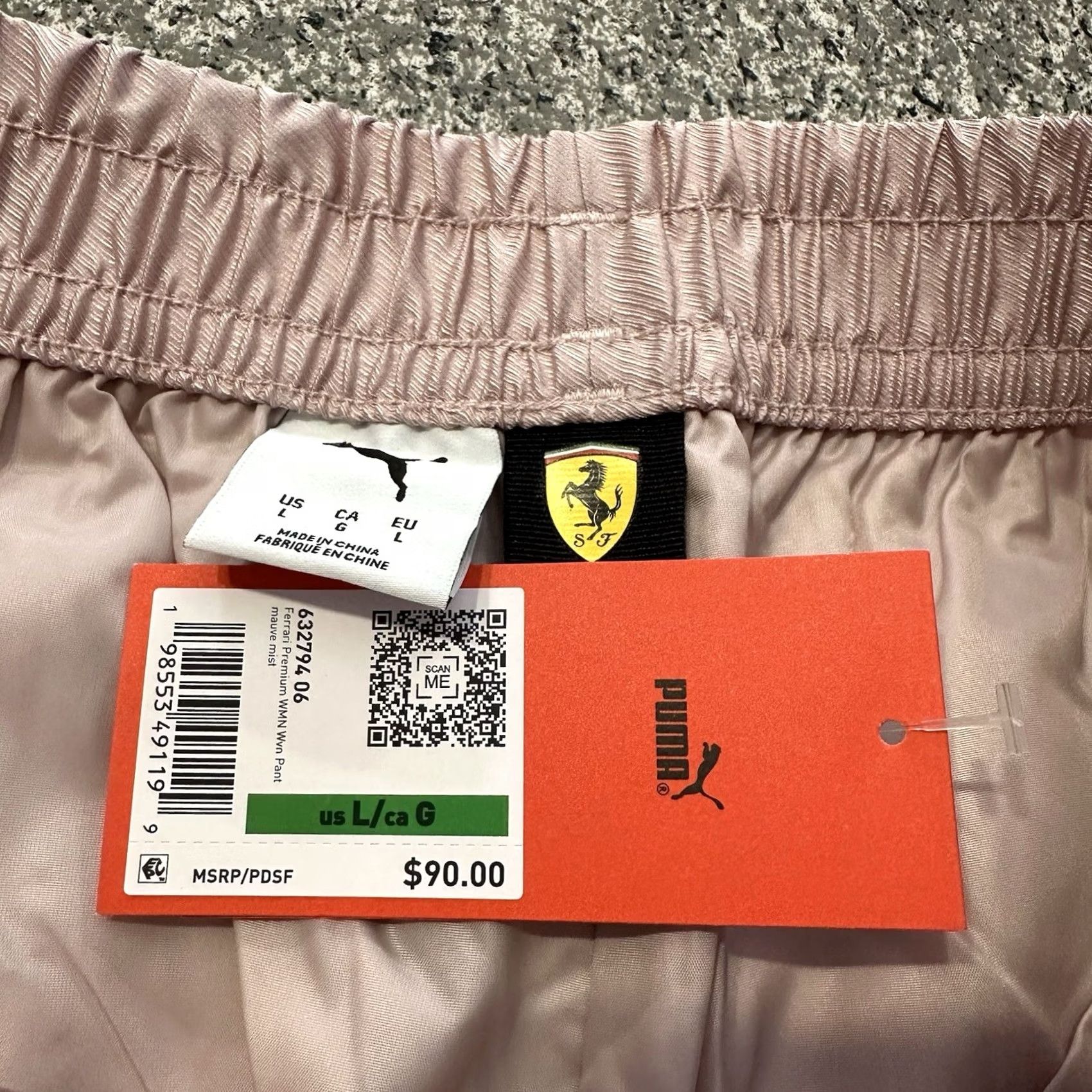 Puma Puma Scuderia Ferrari Premium Wide-Leg Pants Womens L Quilted Pink Mauve 632794 Size 36" / US 14 / IT 50 - 7 Thumbnail
