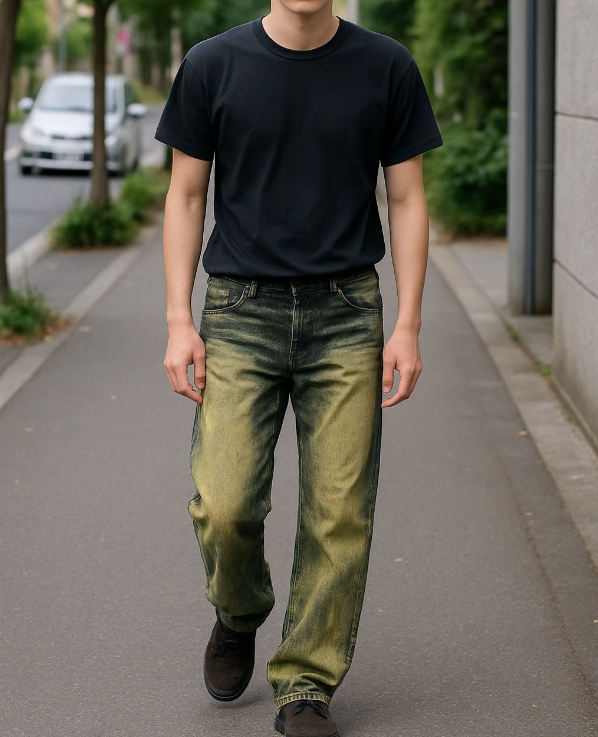 Hysteric Glamour × Japanese Brand Standard Number Japan Acid Mud Wash Straight Jeans Size US 30 / EU 46 - 4 Thumbnail
