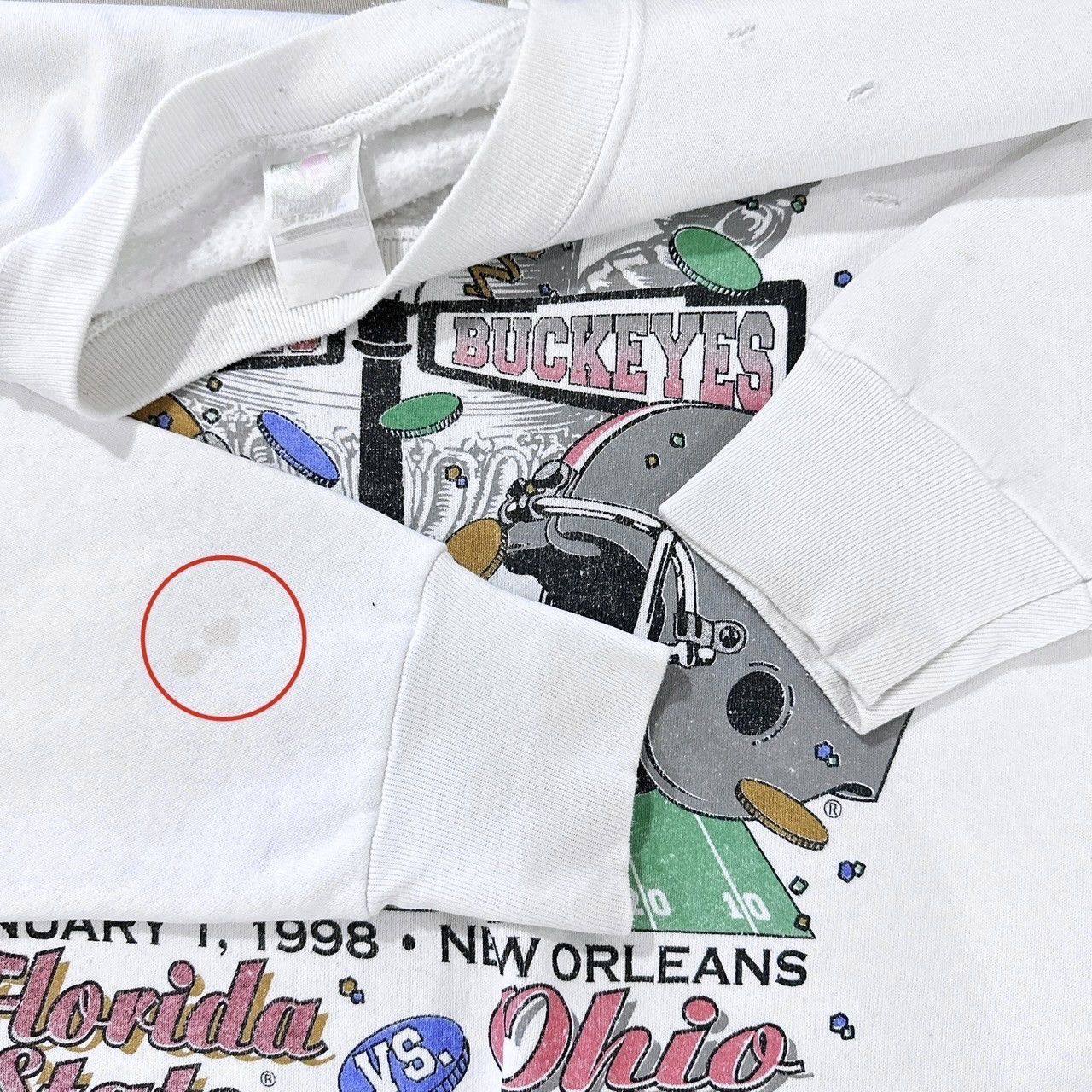 Fruit Of The Loom × Vintage 90s Florida Seminoles Vs Ohio State Badgers sweatshirt/ XL Size US XL / EU 56 / 4 - 8 Thumbnail