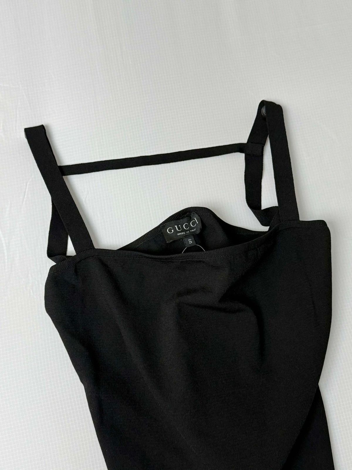 Gucci S/S 1998 Gucci by Tom Ford Black Bodycon Stretch Strap Tank Size S / US 4 / IT 40 - 7 Thumbnail