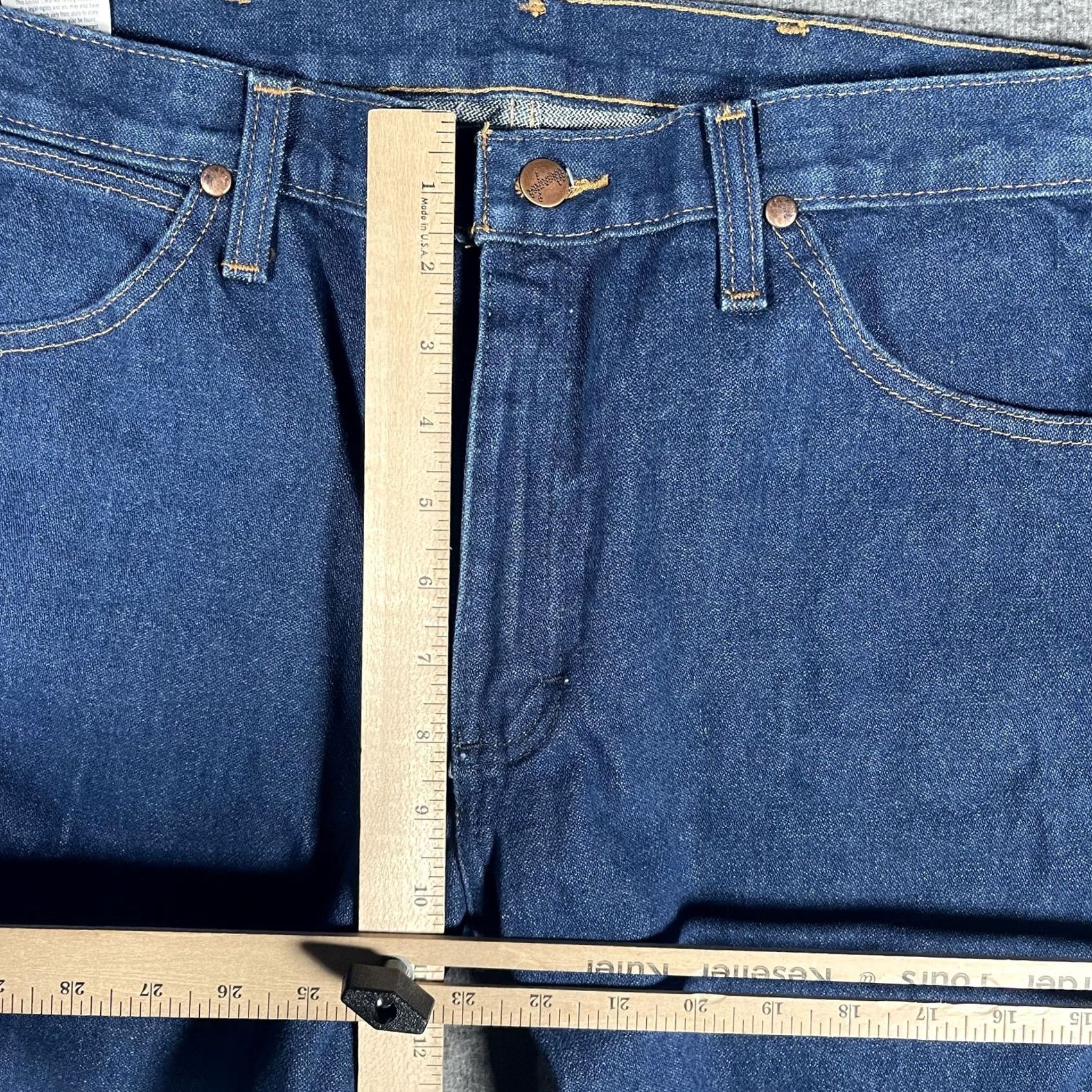 Wrangler Wrangler Jeans Mens 32x30 Blue Cowboy Cut Original Fit 13MWZ Pro Rodeo Western Jeans Pants Regular Denim Dark Blue 32 Mens Size US 32 / EU 48 - 7 Thumbnail