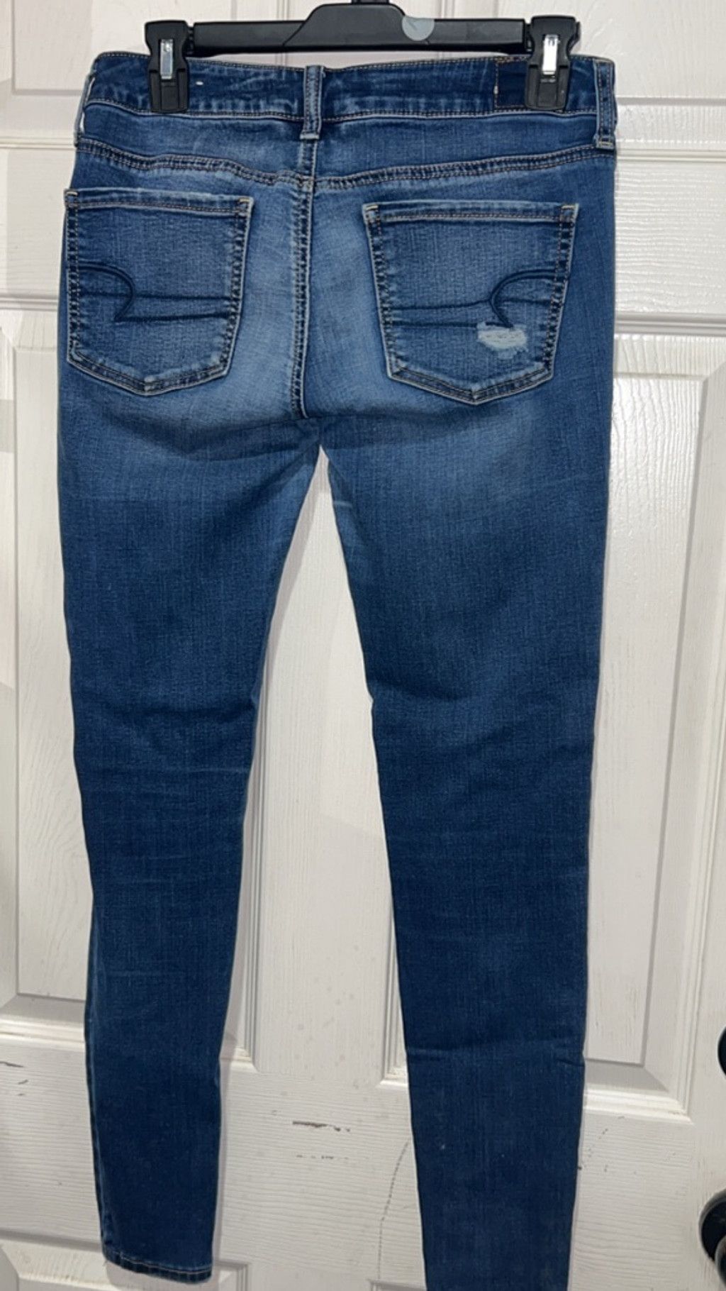 American Eagle Outfitters Women's American Eagle Outfitters Blue Distressed Jeggings S Size 27" / US 4 / IT 40 - 4 Thumbnail