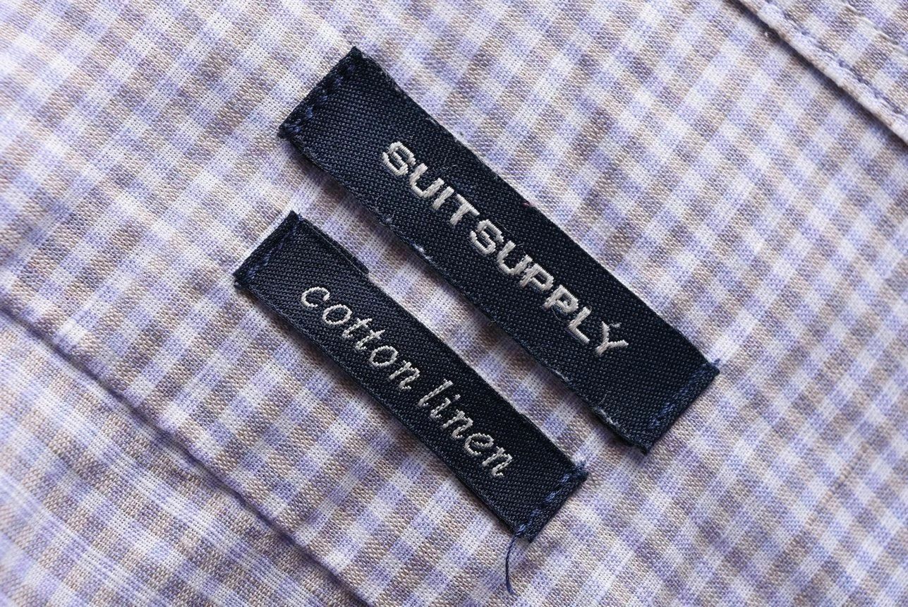 Suitsupply Suitsupply Gingham Check Button Down Cotton Linen Shirt Size US L / EU 52-54 / 3 - 4 Thumbnail