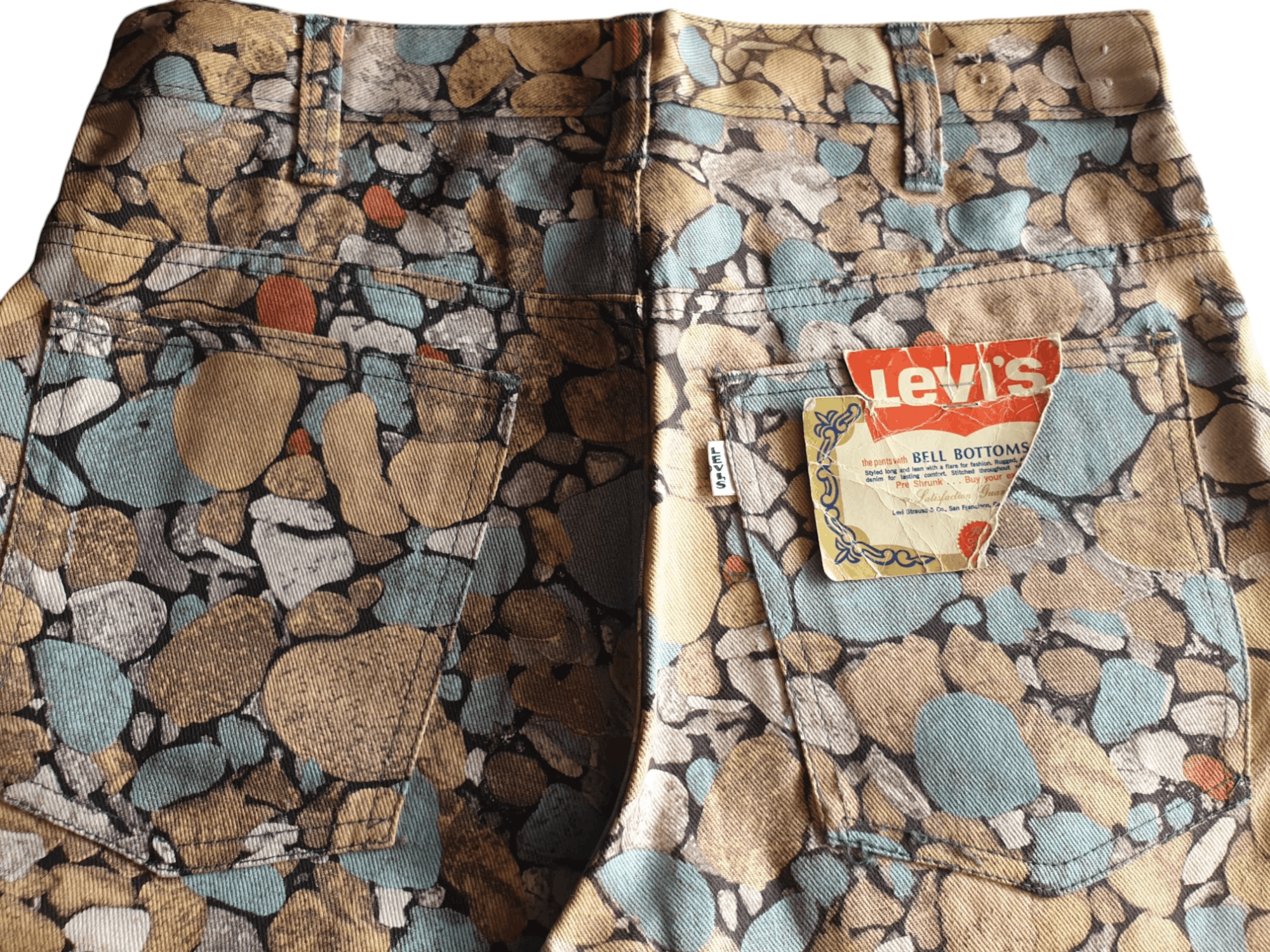 Levi's × Vintage Vintage 70s Levi’s Pebble Stone Pattern Denim Size US 30 / EU 46 - 6 Thumbnail