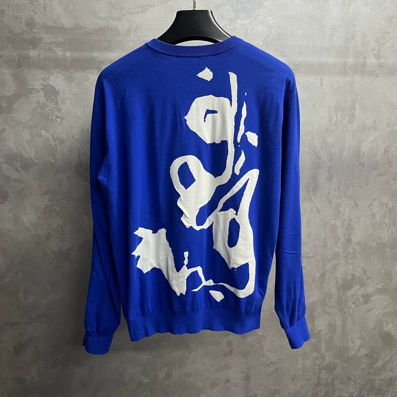 Louis Vuitton Louis Vuitton Navy Blue Graffiti Intarsia sweatshirt Size US M / EU 48-50 / 2 - 5 Thumbnail