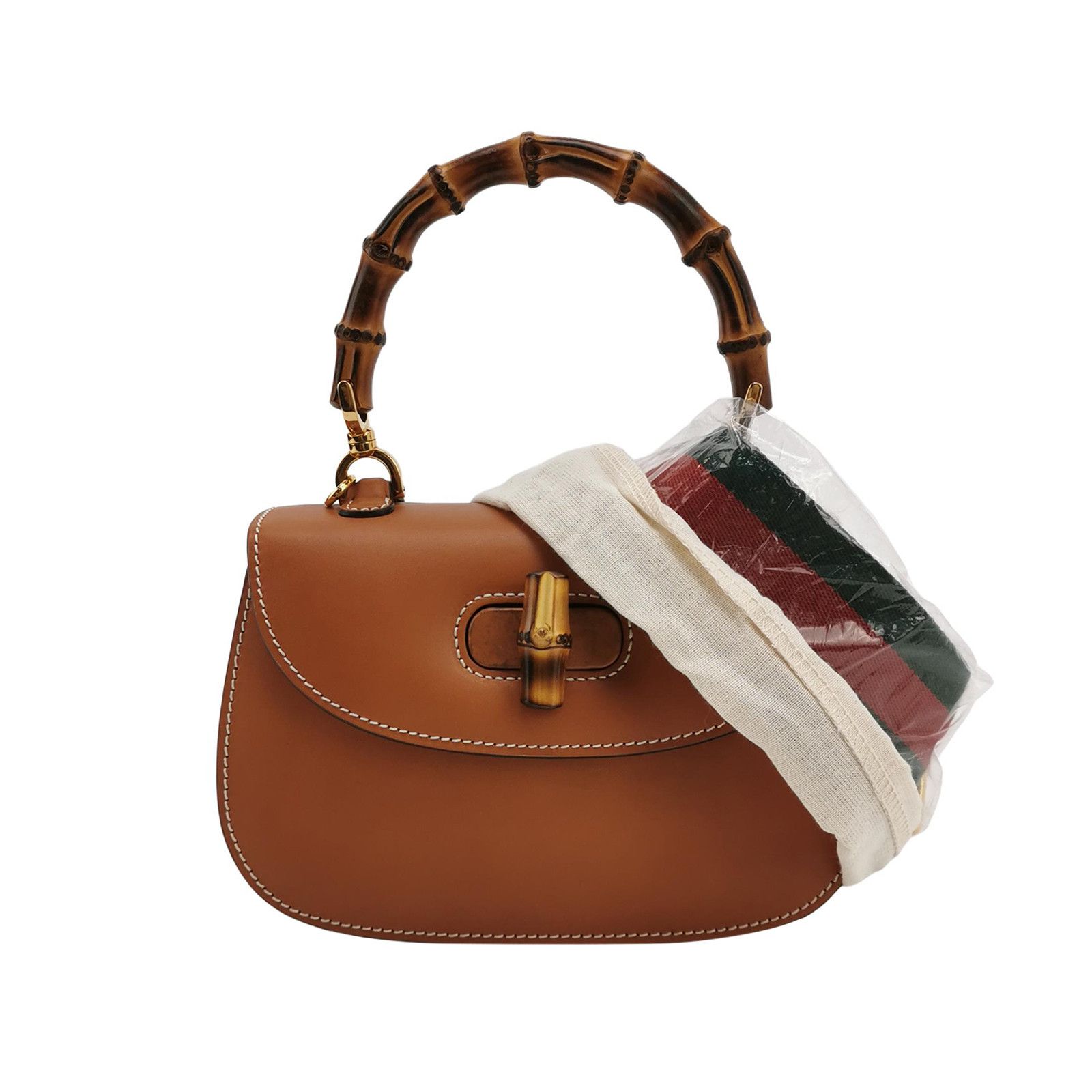 Gucci Gucci Bamboo Leather Handle Bag Brown Size ONE SIZE - 1 Thumbnail