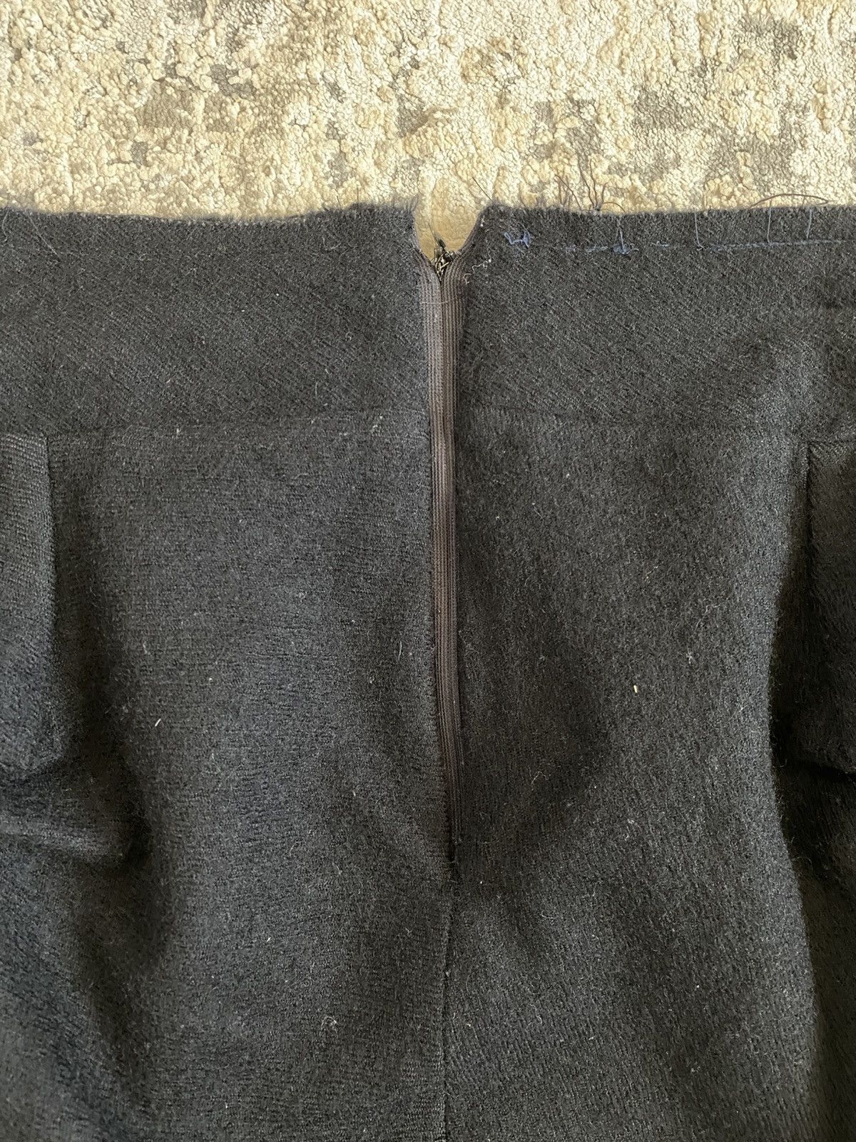 Junya Watanabe AD2003 Runway Bow Tie Wool Maxi Skirt Size 29" - 7 Thumbnail