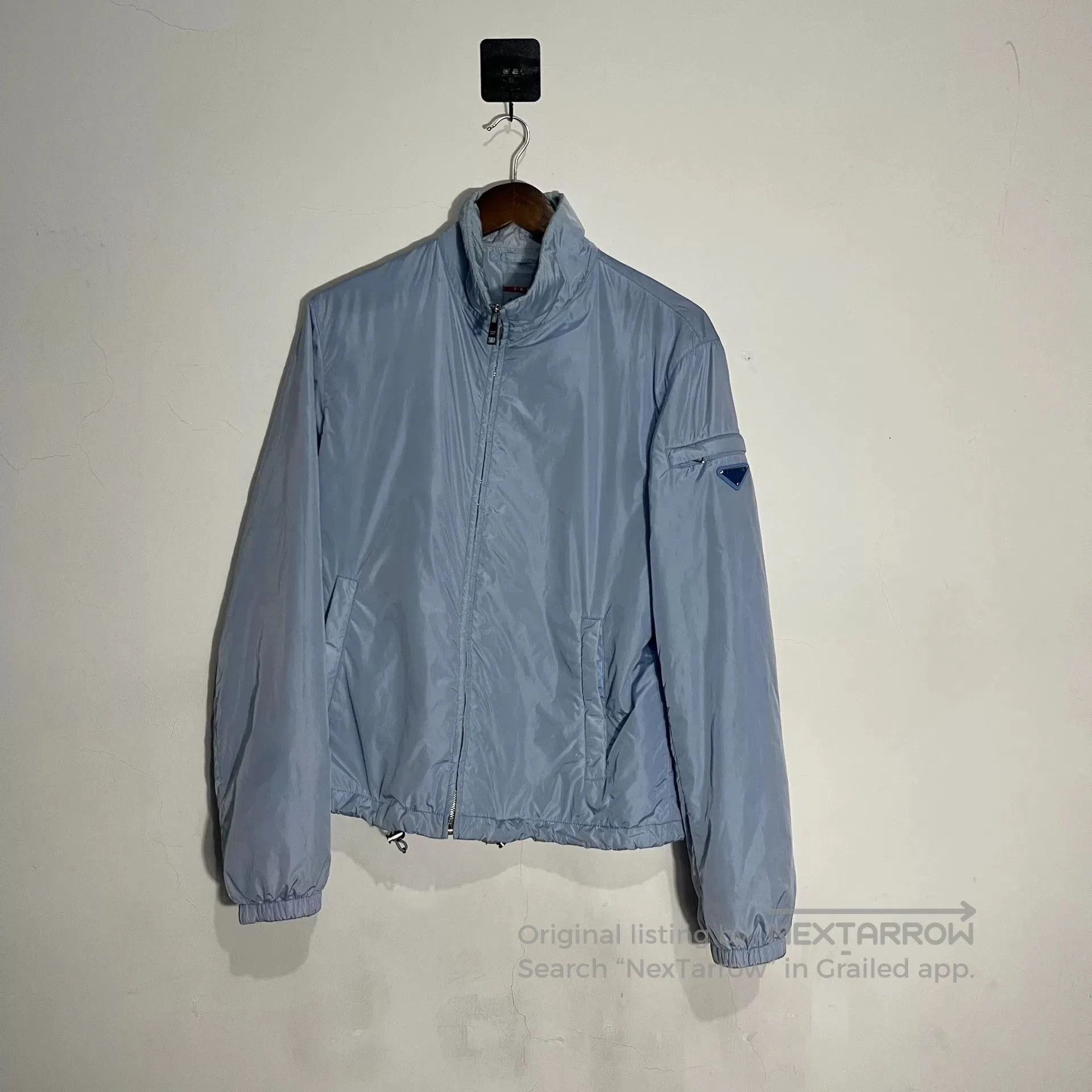 Prada Prada Blue Nylon Cotton Coat. Size US S / EU 44-46 / 1 - 1 Thumbnail