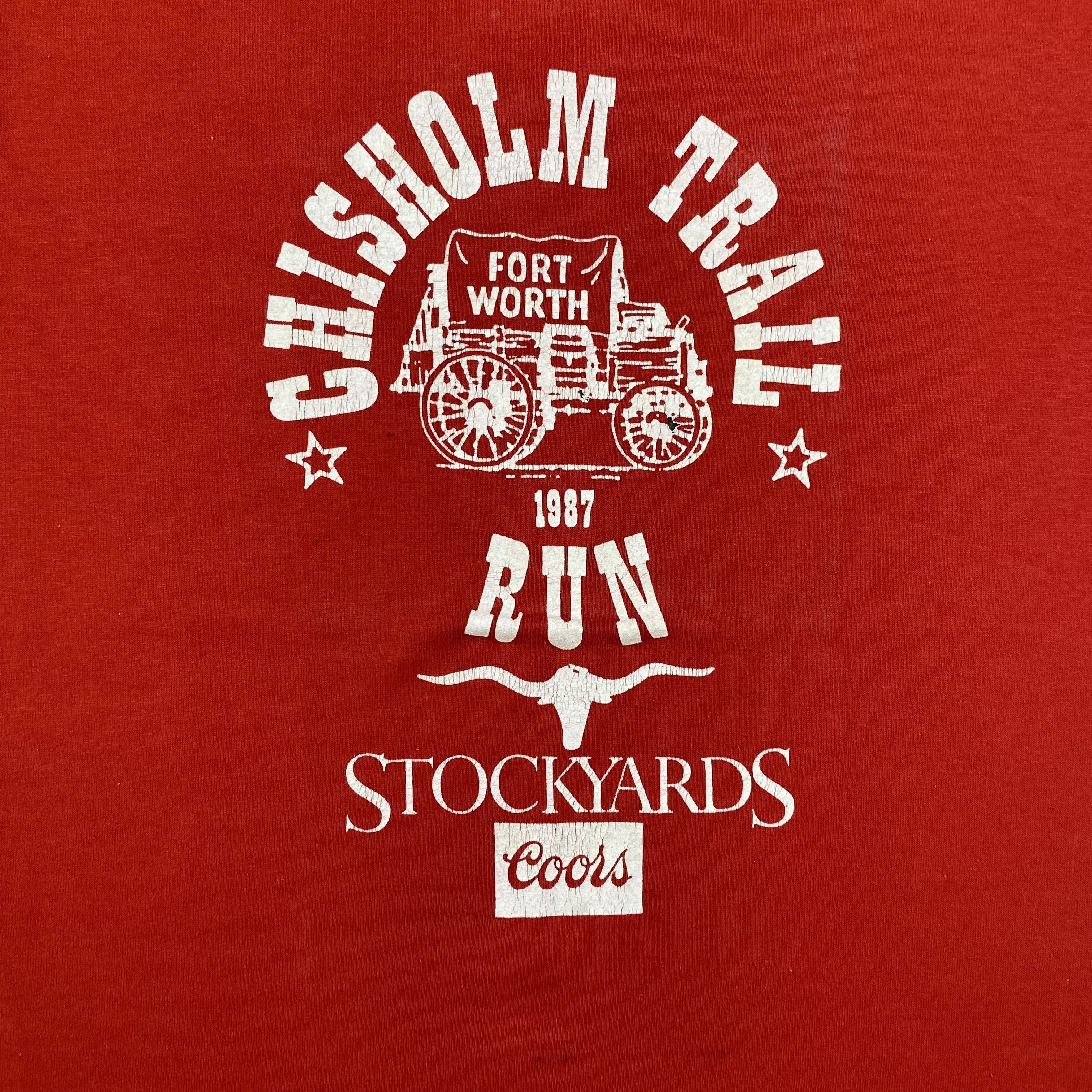 Jerzees Vintage 1987 Chisholm Trail Run Fort Worth Coors TSHIRT-M045 Size US M / EU 48-50 / 2 - 5 Thumbnail