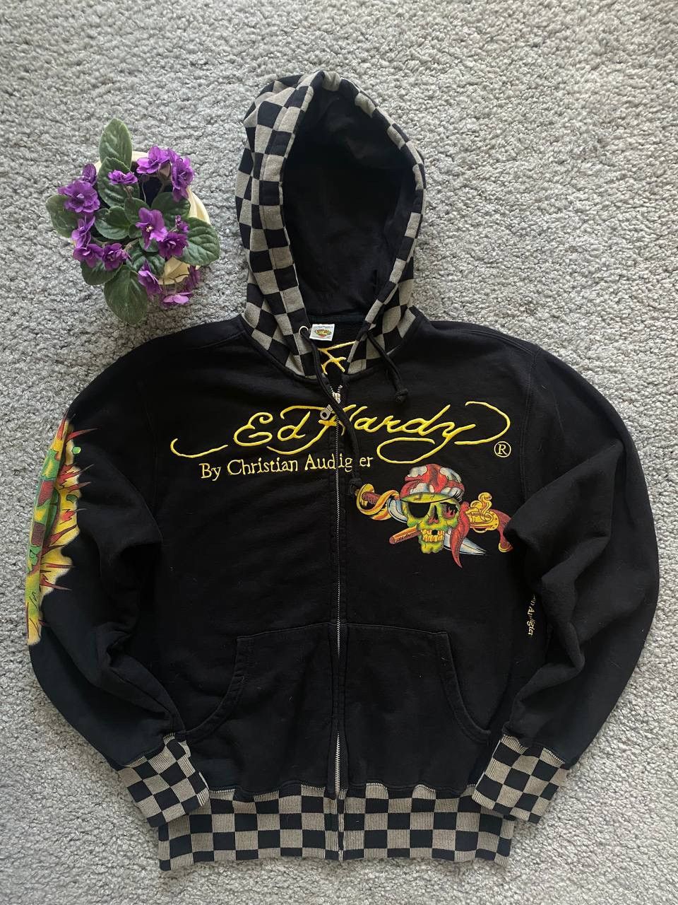 Vintage ❄️ Vintage Ed Hardy Y2k Streetwear Zip Hoodie 🔥 | Grailed