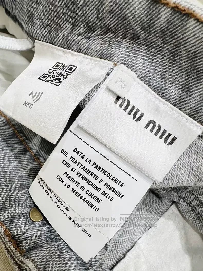 Miu Miu Miu Miu 25 Grey denim shorts with edged hem Size 25" / US 0 / IT 36 - 6 Thumbnail
