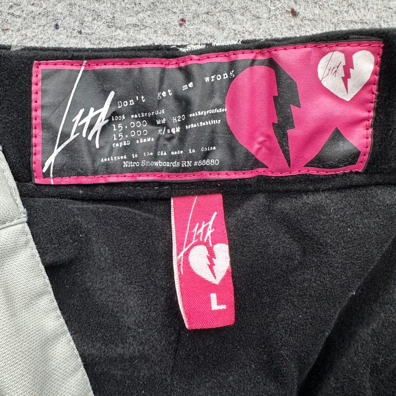 Other Nitro Snowboards Lita Pants Womens Large Gray Black Size 34" / US 12 / IT 48 - 2 Thumbnail