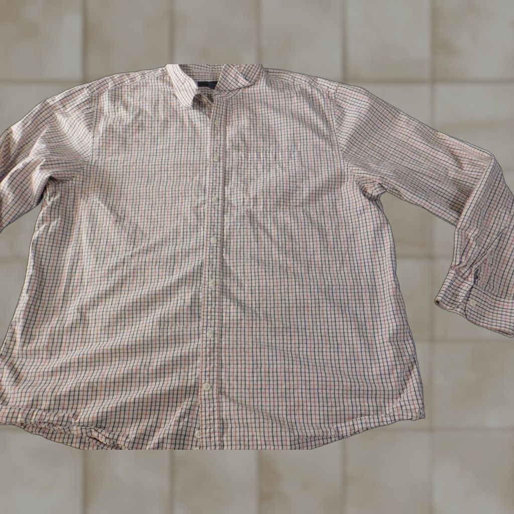 Old Navy Old Navy Mens Shirt 2XL Beige Plaid Button-Up Casual Long Sleeve Cotton Knit Collar-Down Classic Size US XXL / EU 58 / 5 - 1 Thumbnail