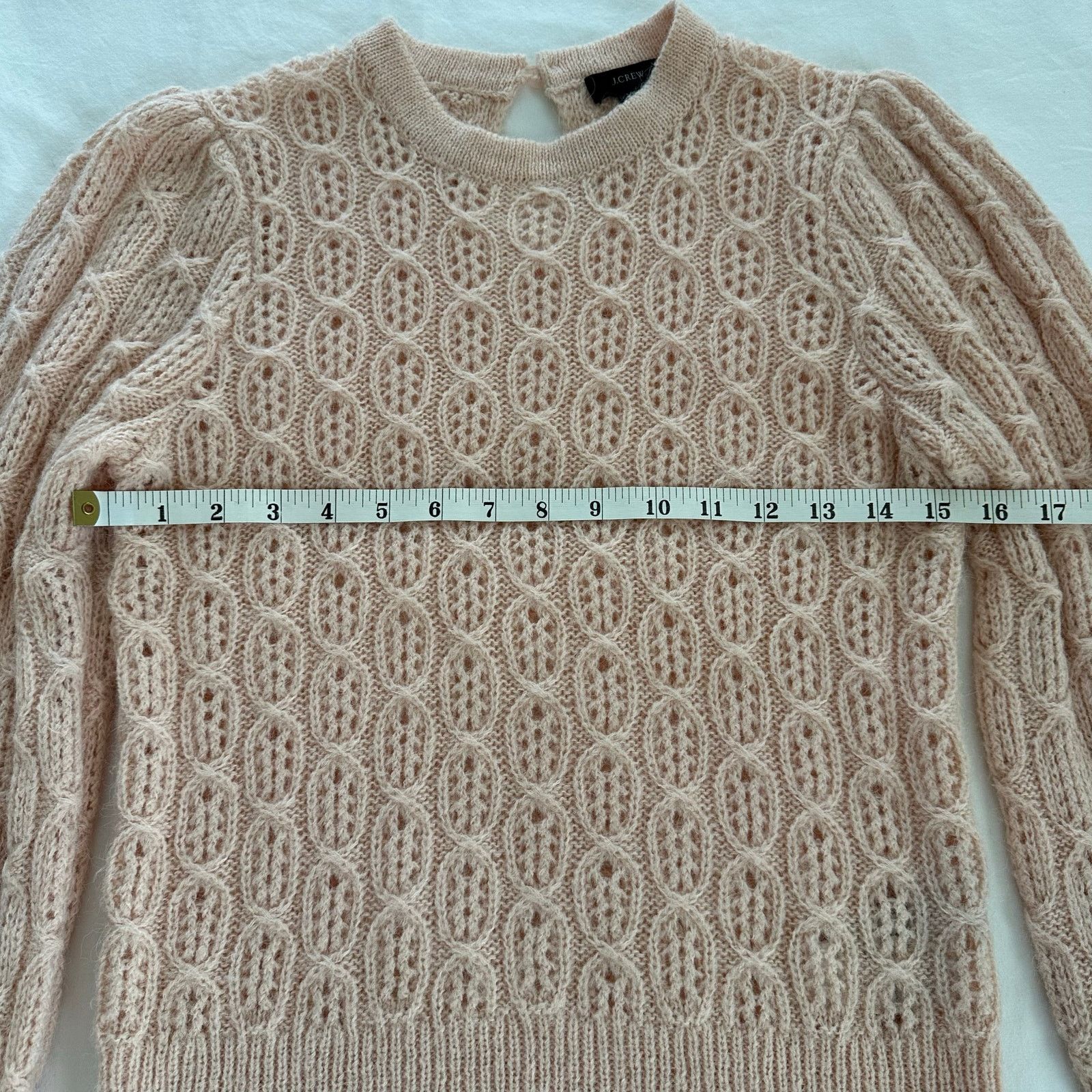 J.Crew J.Crew Balloon Sleeve Cable Knit Sweater Pink Size XS Size XS / US 0-2 / IT 36-38 - 7 Thumbnail