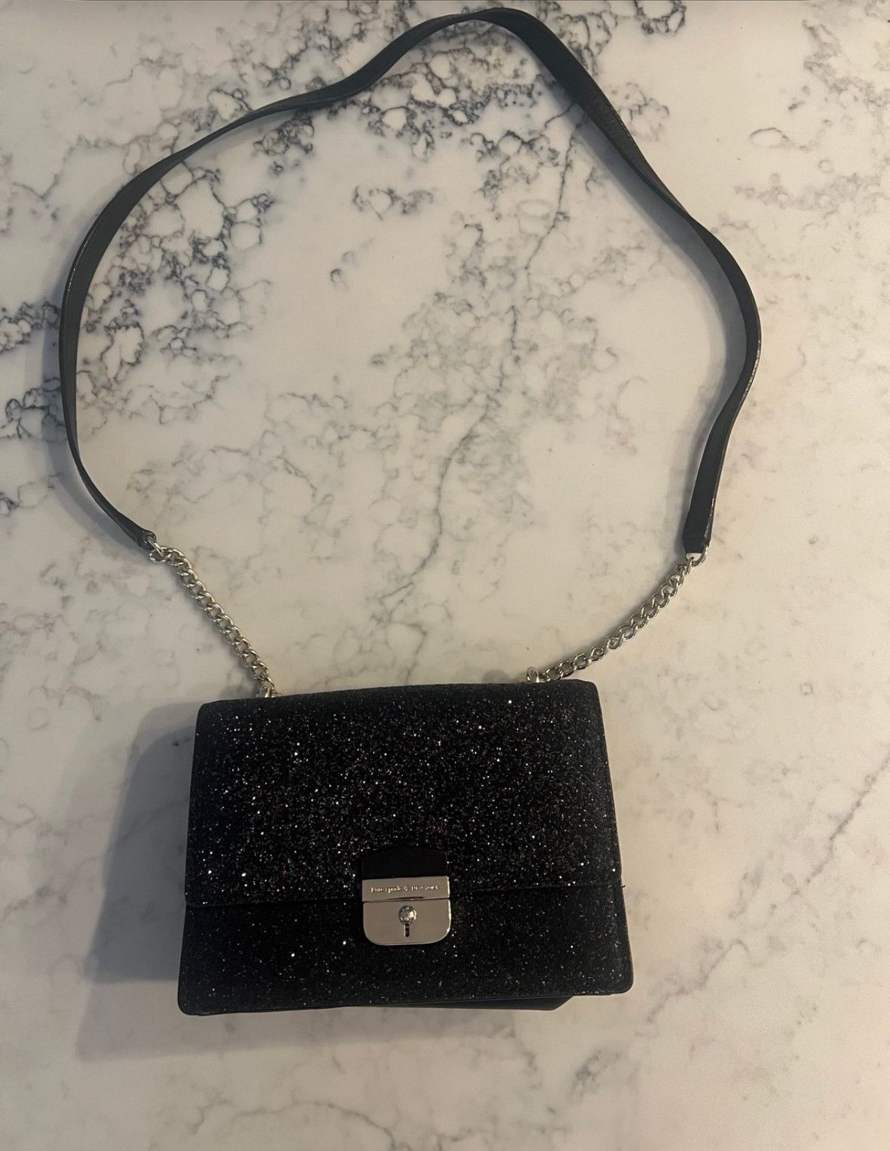 Kate Spade Kate Spade Sunset Lane Eden Black Glitter Crossbody Purse Size ONE SIZE - 4 Thumbnail