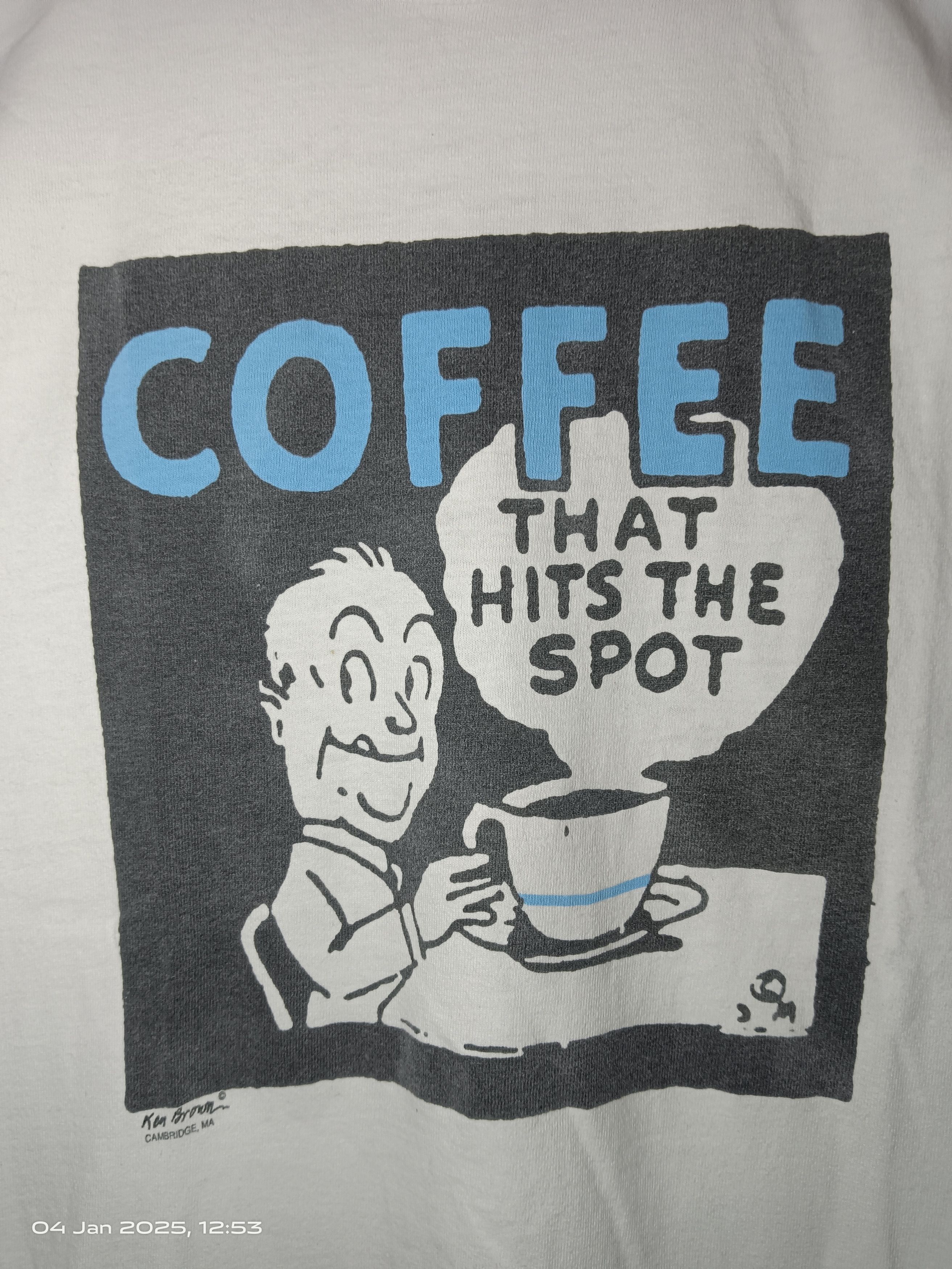 Cartoon Network × Vintage Vintage Ken Brown Coffee Hits the Spot T-shirt Size US M / EU 48-50 / 2 - 3 Thumbnail