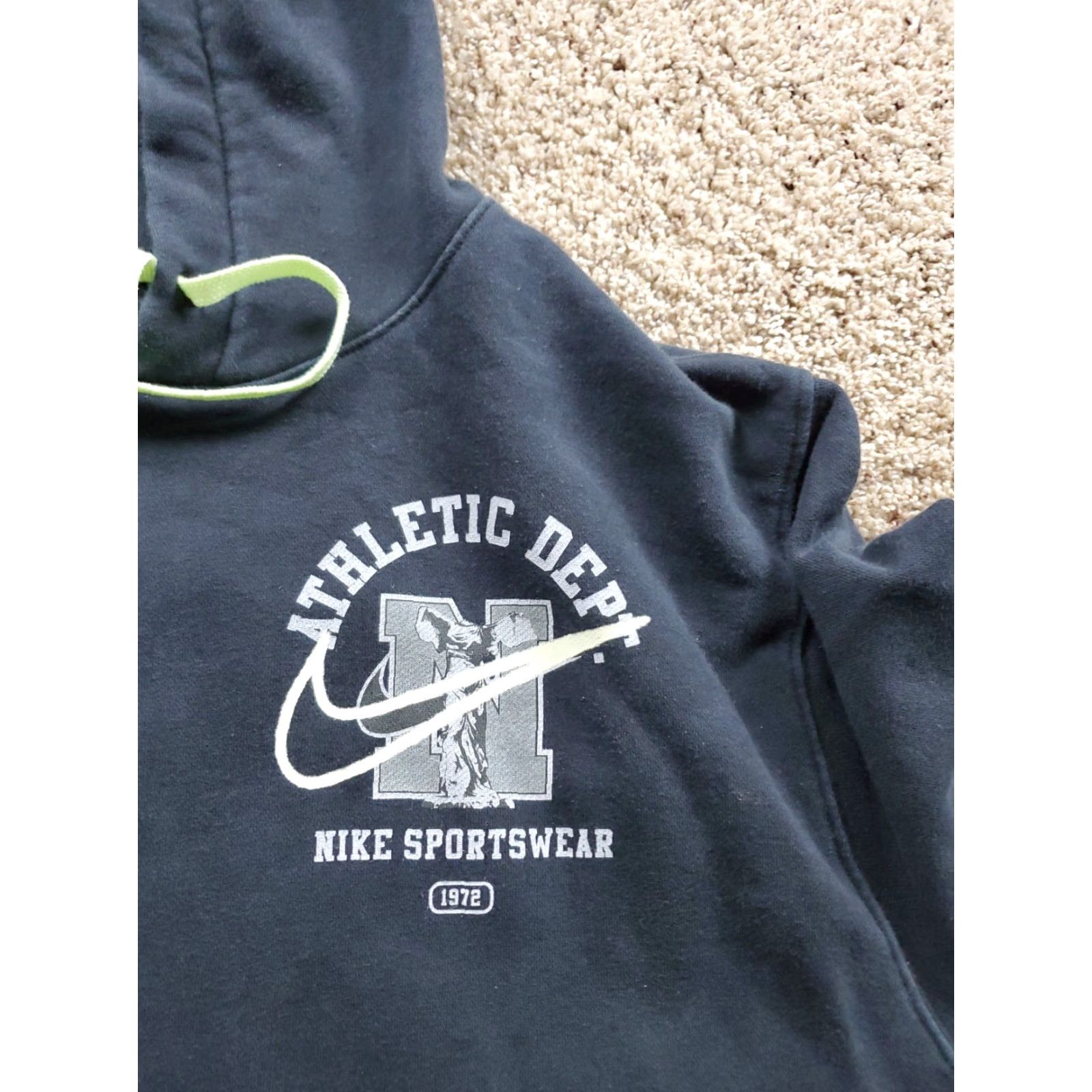 Nike Nike NSW Hoodie Mens XL Black Pullover Sweatshirt Long Sleeve Logo Graphic Print Hooded Pockets Size US XL / EU 56 / 4 - 6 Thumbnail