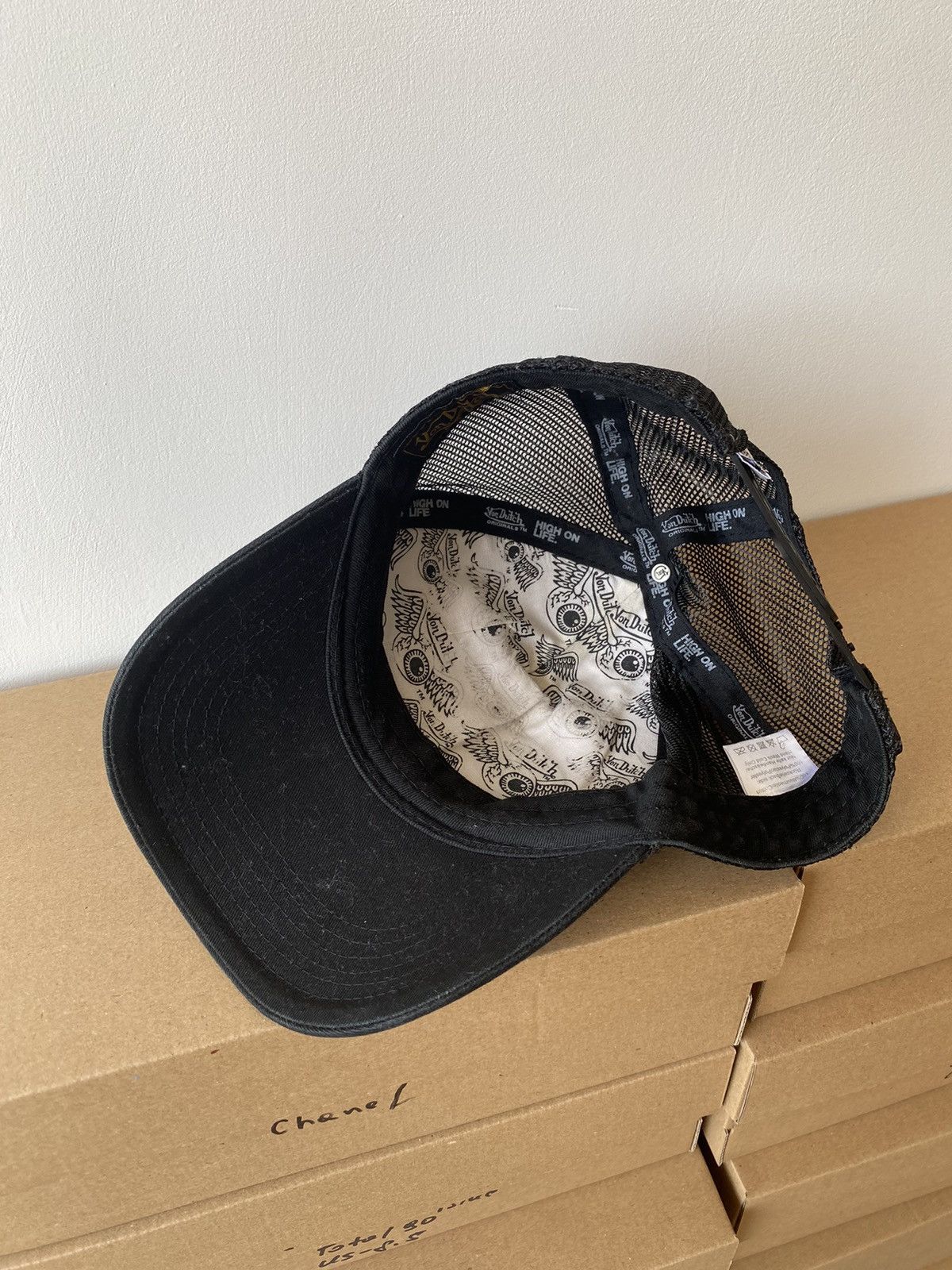 Vintage × Von Dutch Rare Vintage Von Dutch Total Black Cap Hat Size ONE SIZE - 5 Thumbnail