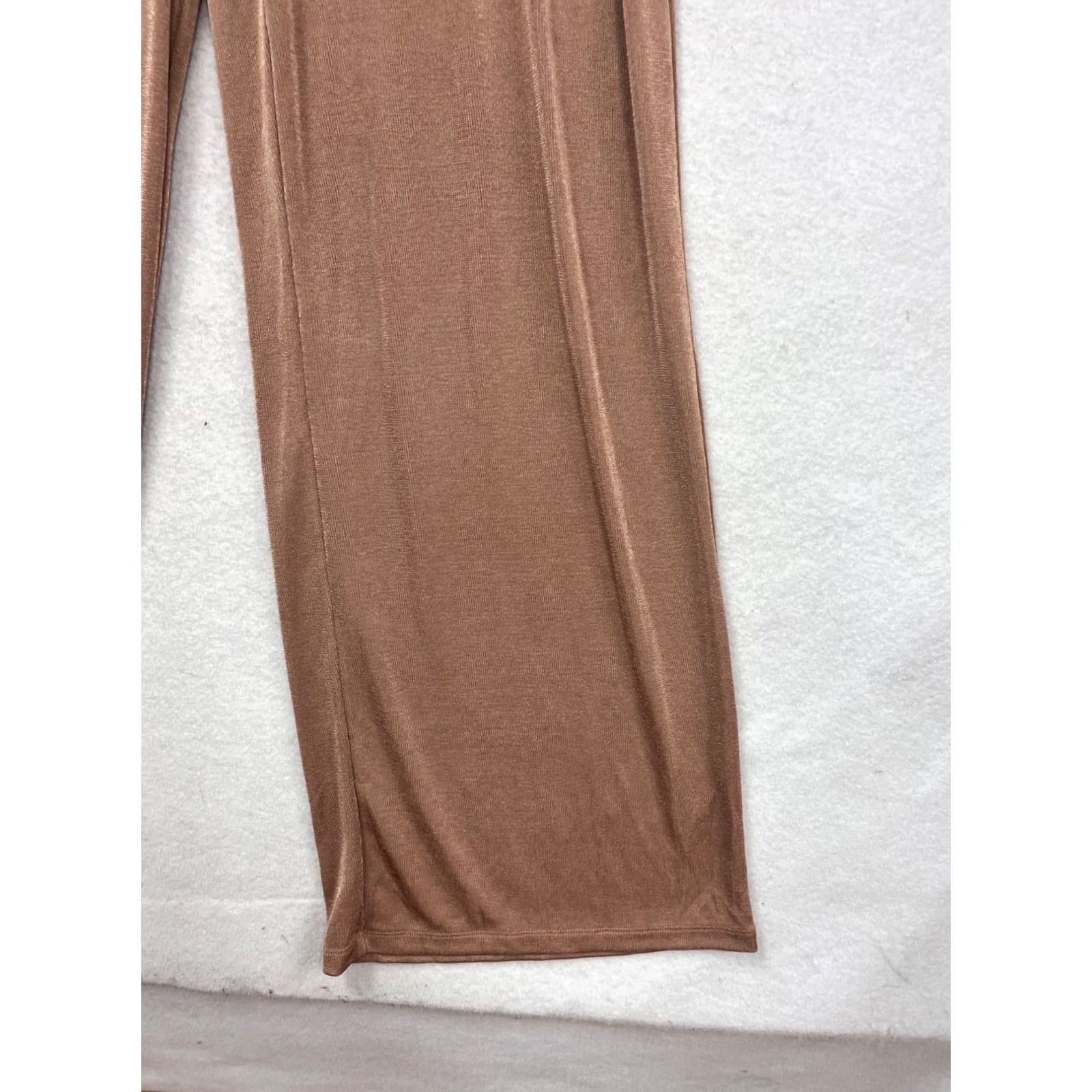 Esprit Esprit Dress Pants Wide-Leg L Brown Womens Pants Large Regular Polyester Elastane Satin All Season Tags Attached Uniform Dress Pants Women Mens? Size 36" / US 14 / IT 50 - 7 Thumbnail