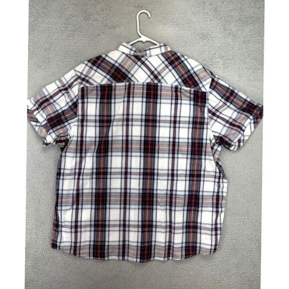 Vintage Buffalo Shirt Mens 3XLT Tall Red White Plaid Button Up Short Sleeve NEW Size US XXL / EU 58 / 5 - 2 Thumbnail