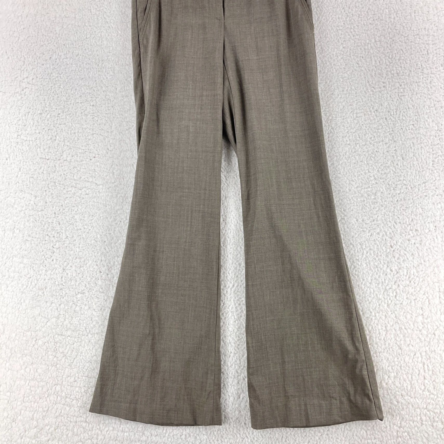 Theory Theory Brown Wide-Leg Wool Dress Pants Womens Size 30 Flat Front Work Wear Size 30" / US 8 / IT 44 - 4 Thumbnail