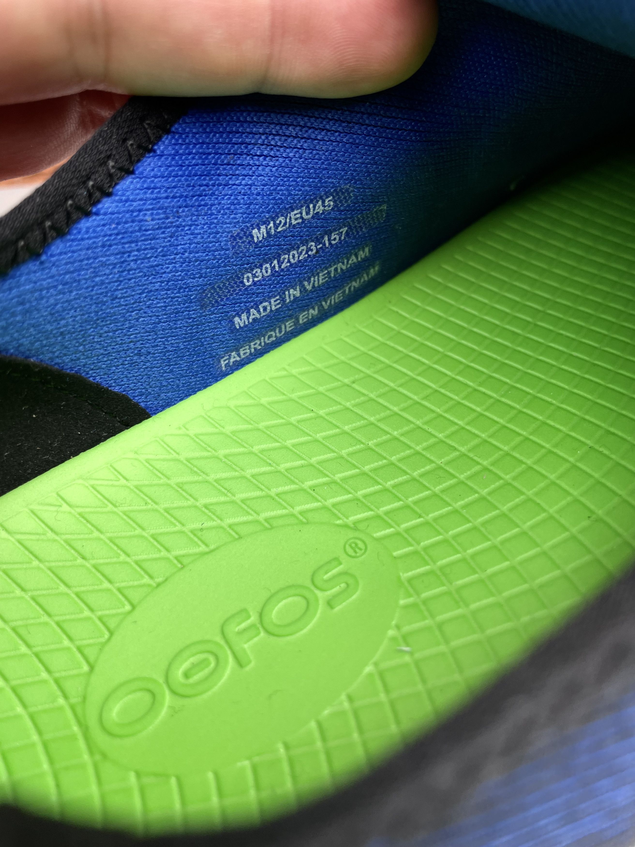 Other Rare Oofos OOmg sport low shoe blue Size US 12 / EU 45 - 7 Thumbnail