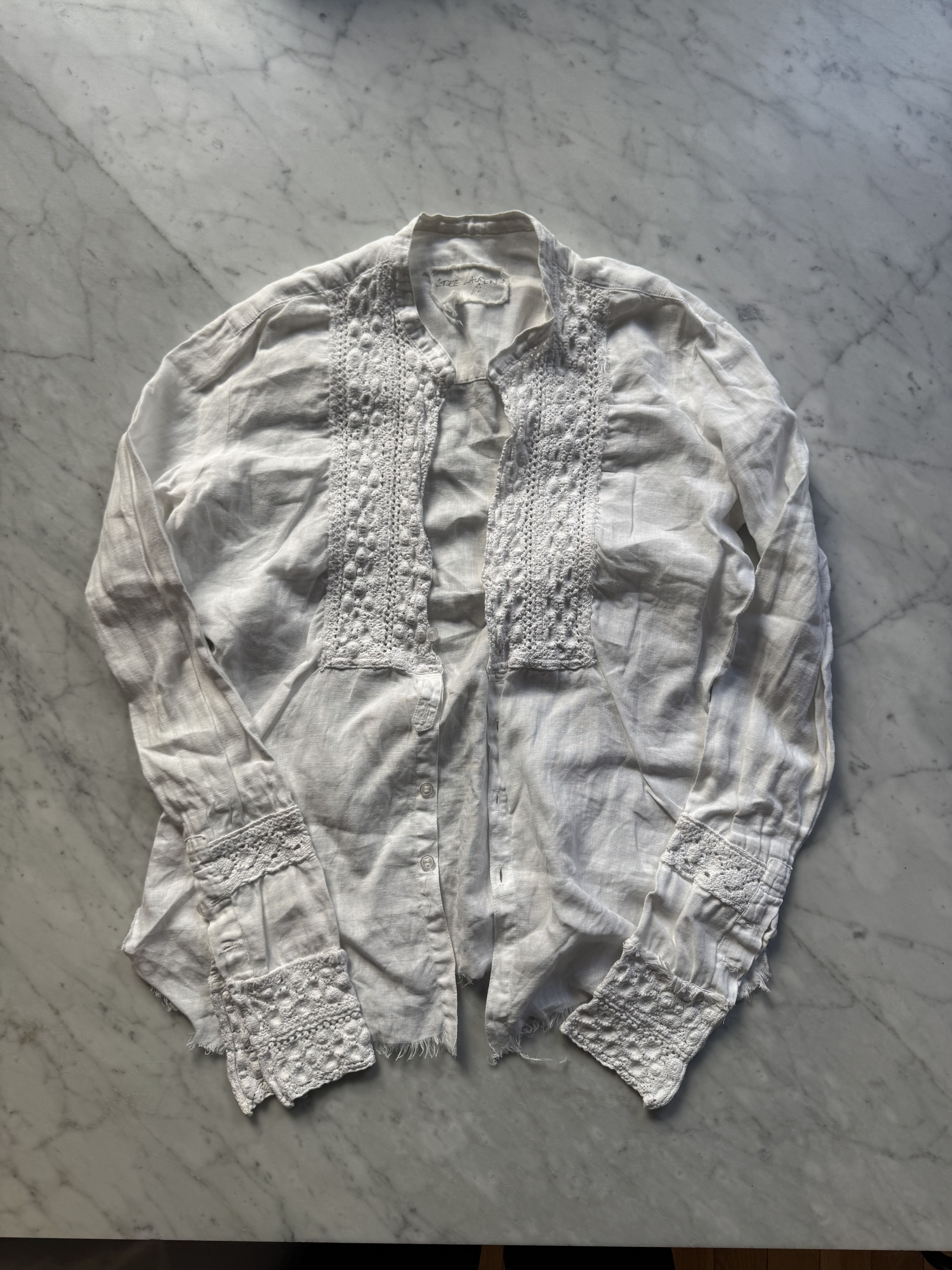 Greg Lauren Linen Tux Shirt Size US XS / EU 42 / 0 - 1 Thumbnail