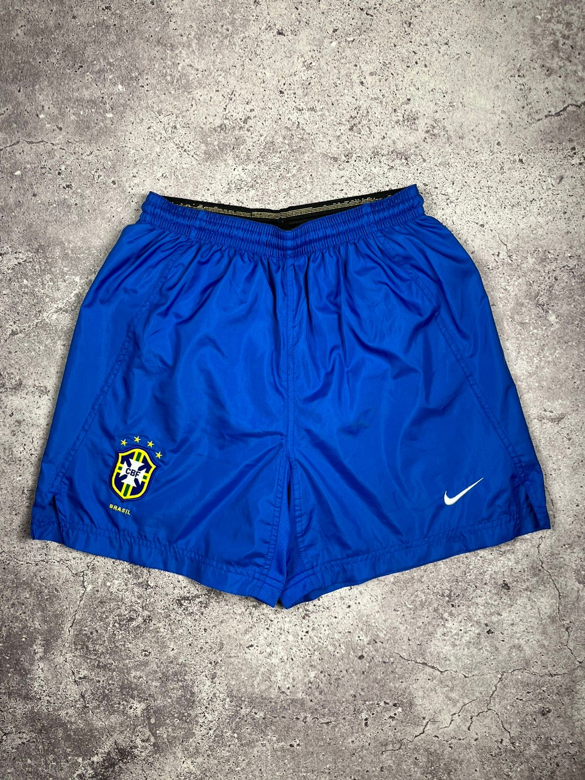 Pre-owned Nike X Soccer Jersey Vintage Nike Brazil Soccer Shorts In Blue