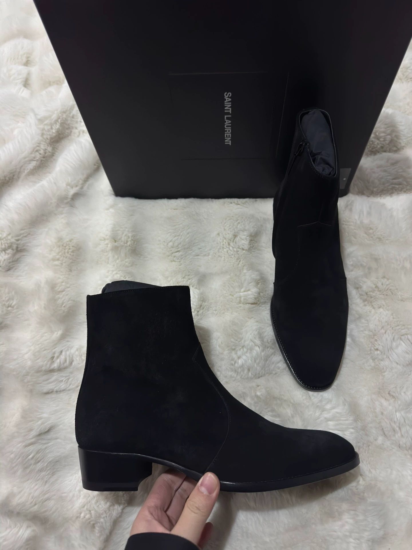 Saint Laurent Paris saint laurent paris leather boots Size US 7 / EU 40 - 4 Thumbnail