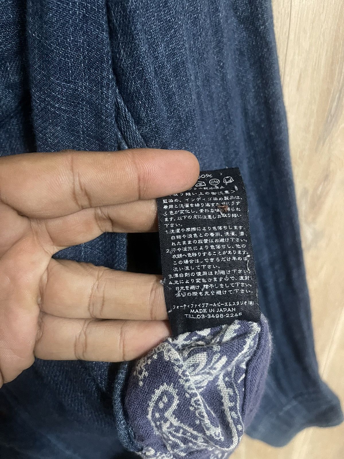 45rpm Vintage 45RPM Indigo Bandana Long Sleeve Shirt Kapital Okura Size US M / EU 48-50 / 2 - 6 Thumbnail