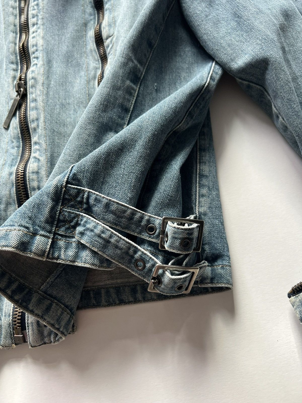 Dirk Bikkembergs Bikkembergs denim bikerjacket Size US M / EU 48-50 / 2 - 5 Thumbnail