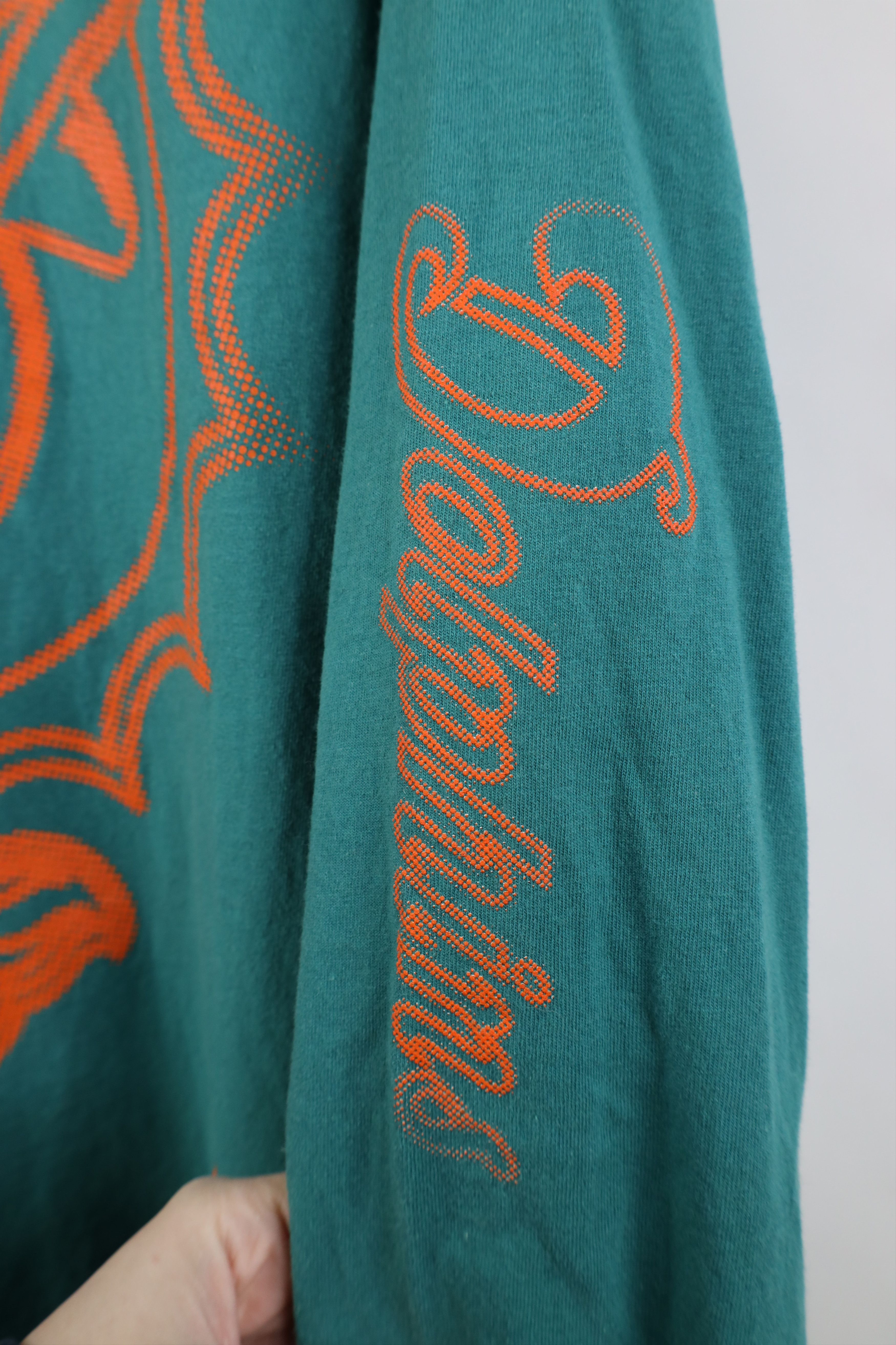Reebok Vintage Reebok Jumbo Miami Dolphins Long Sleeve T-Shirt Size US L / EU 52-54 / 3 - 4 Thumbnail