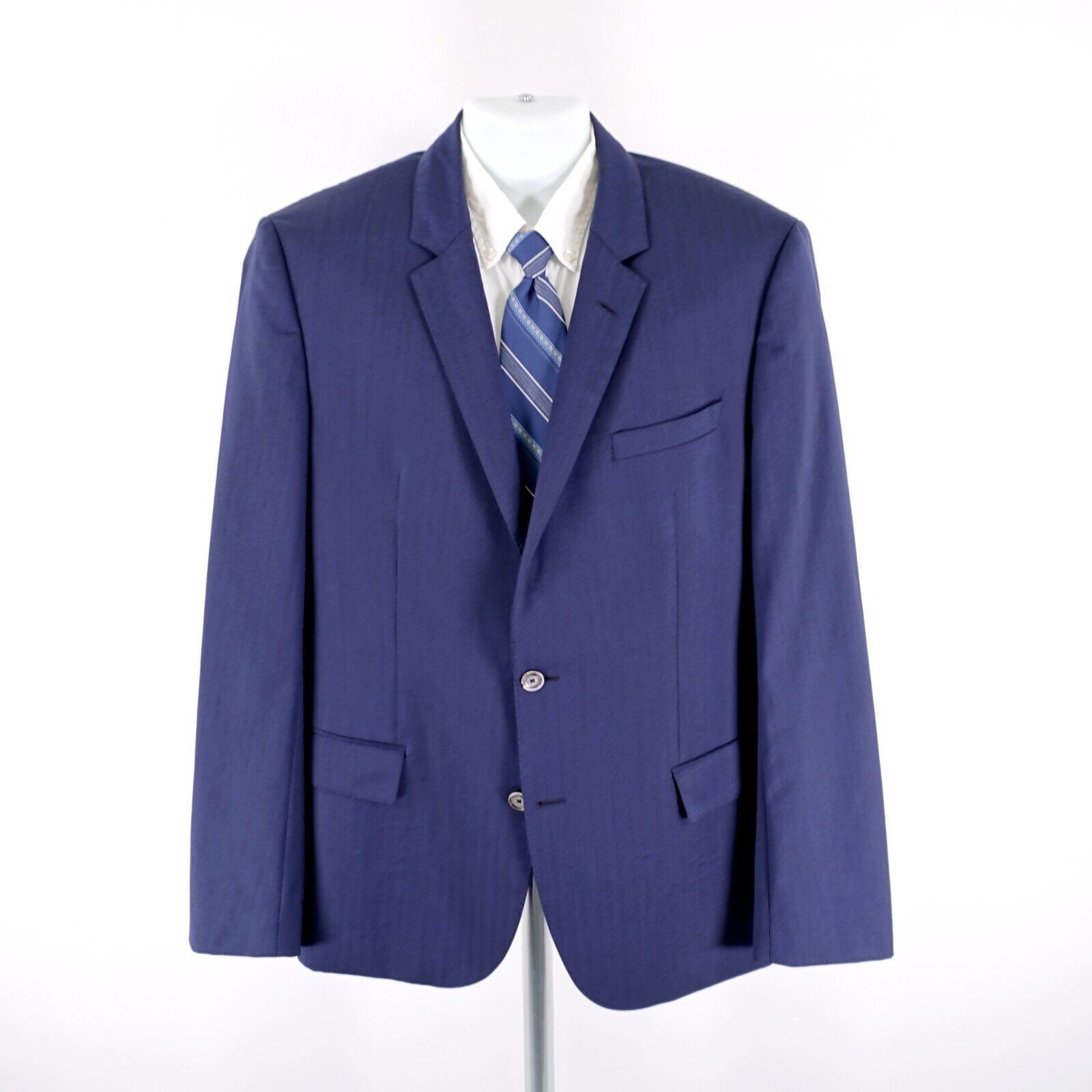Hugo Boss Boss Hugo Boss Lanificio Tesse Biella Super 100 Wool Blue He Size 42R - 5 Thumbnail