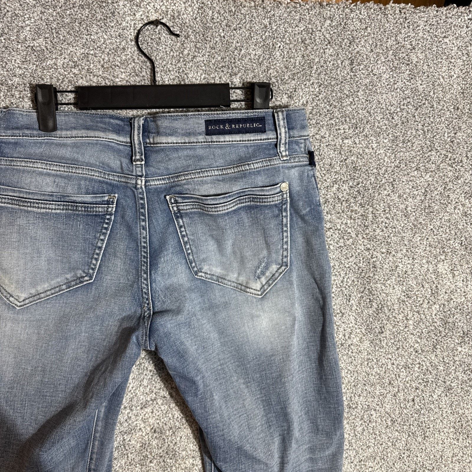 Rock & Republic Rock & Republic Indee Jeans Women 10M Distressed Streetwear Size 32" / US 10 / IT 46 - 7 Thumbnail