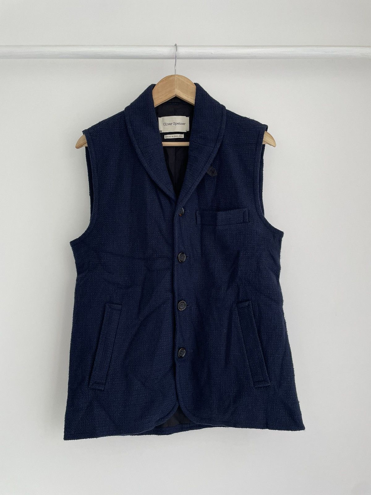 Oliver Spencer Oliver Spencer Moorland Waffle-Knit Vest Size 40 Men Size US M / EU 48-50 / 2 - 1 Thumbnail