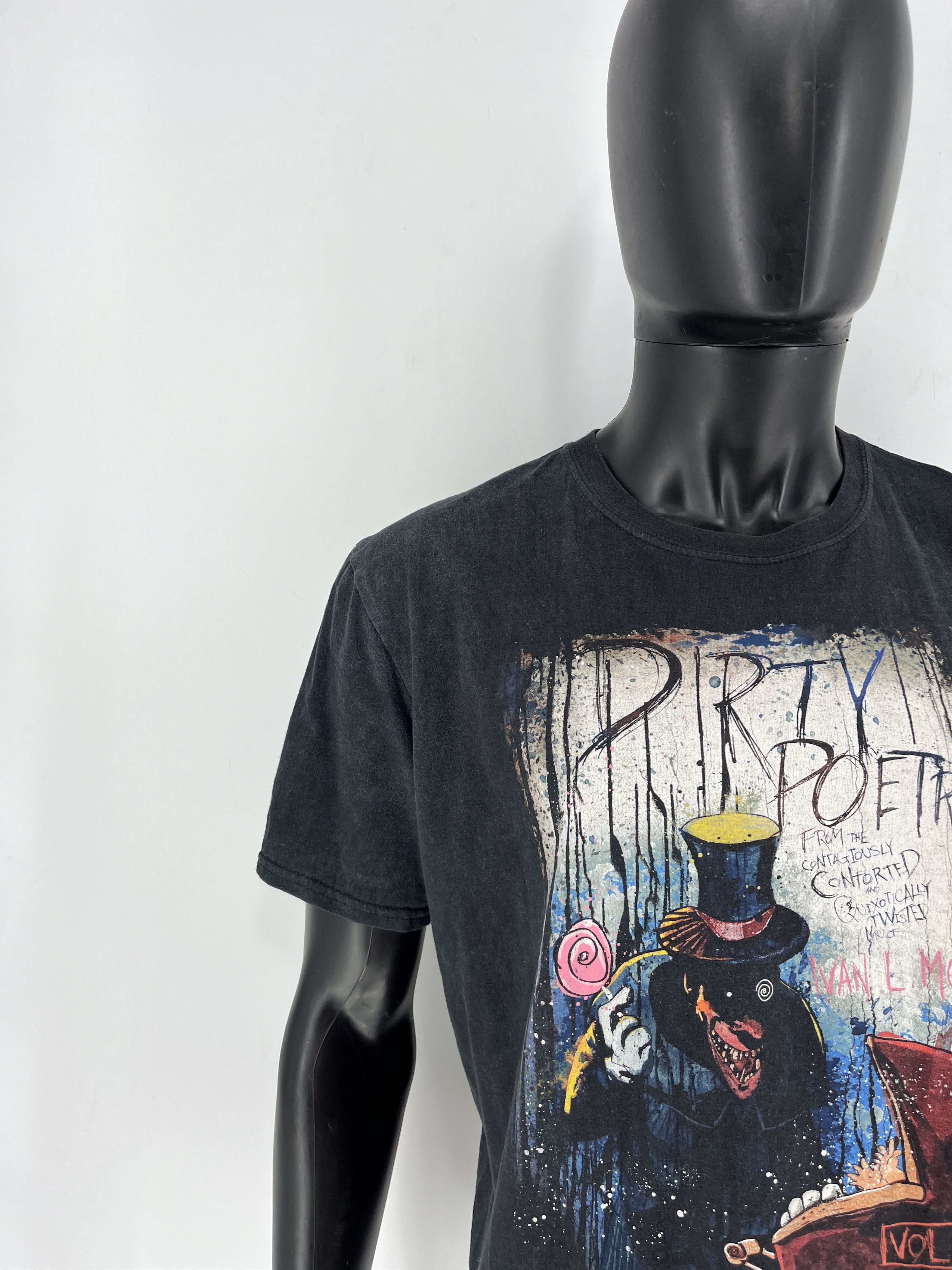 Band Tees × Vintage Vintage Ivan L. Moody's - Dirty Poetry Cover Art T-Shirt Size US L / EU 52-54 / 3 - 7 Thumbnail