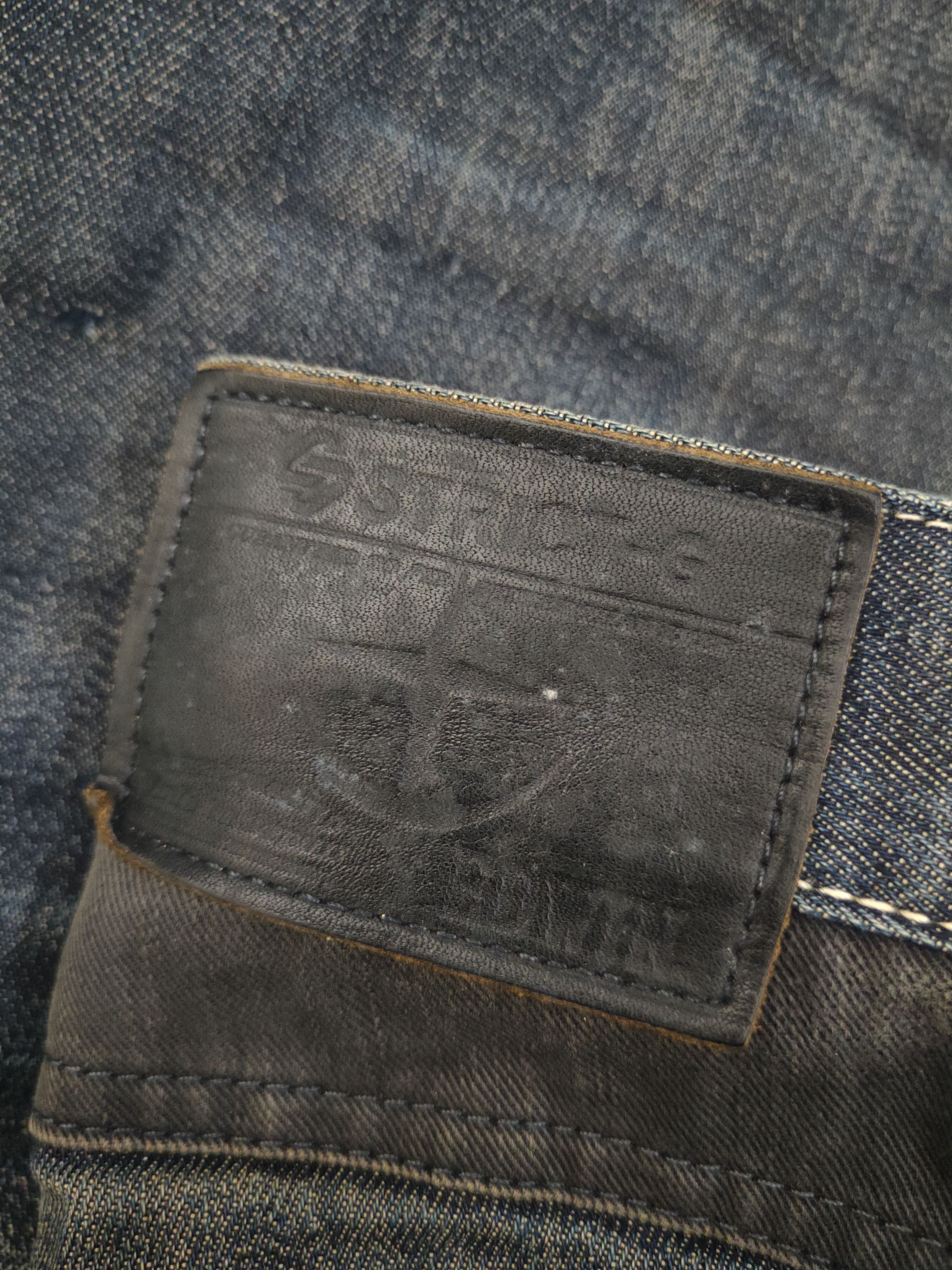 Anime Edwin X Bandai Gundam selvedge Ripped denim Jeans #W1723 Size US 35 - 12 Thumbnail
