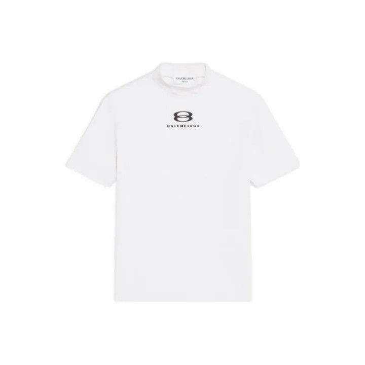 Balenciaga Balenciaga Logo Print Round Neck T-shirt for Women 0079 Size M / US 6-8 / IT 42-44 - 1 Thumbnail