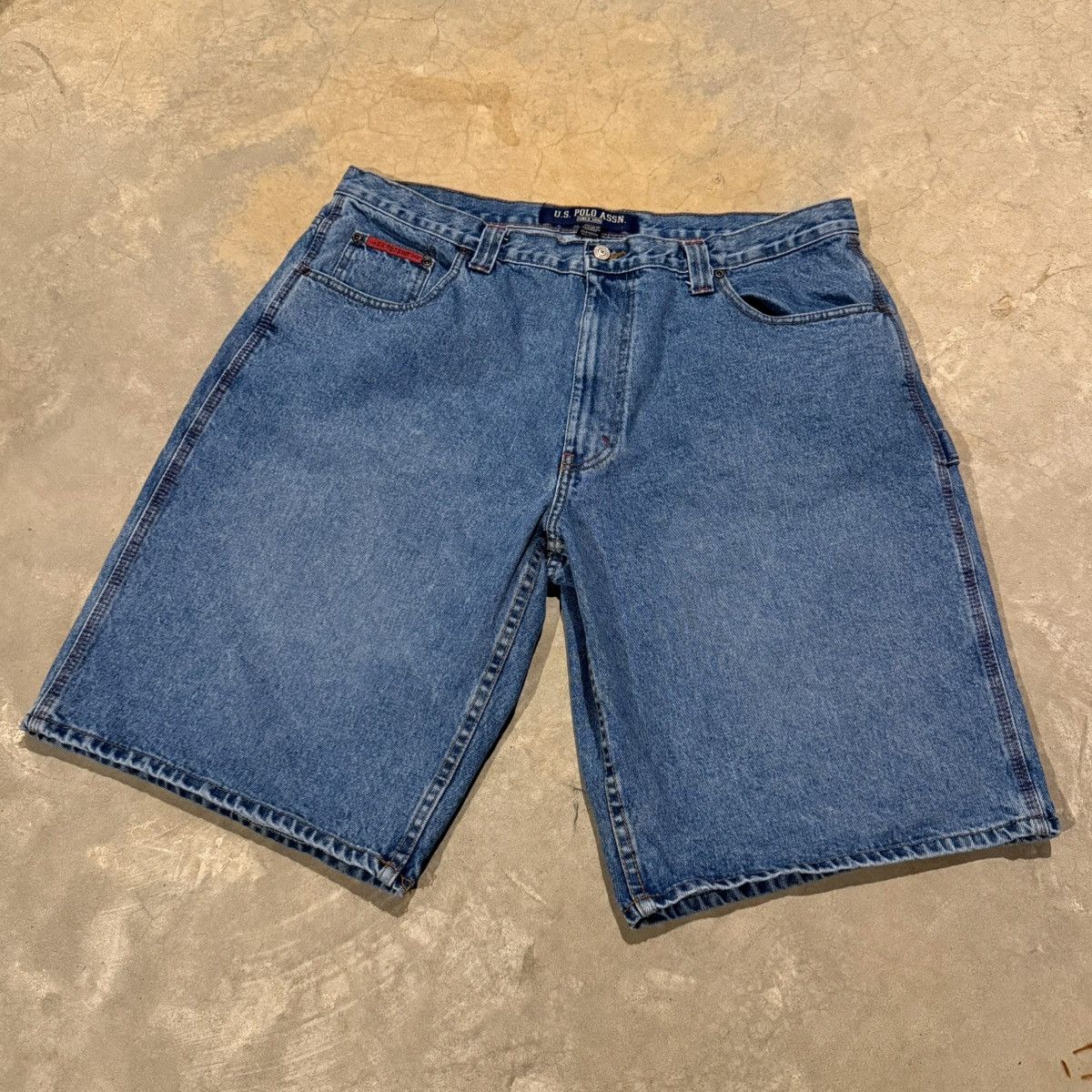 U.S. Polo Assn. Vintage 2000s US Polo Assn Baggy Carpenter Jorts Y2K Skater Size US 40 / EU 56 - 7 Thumbnail