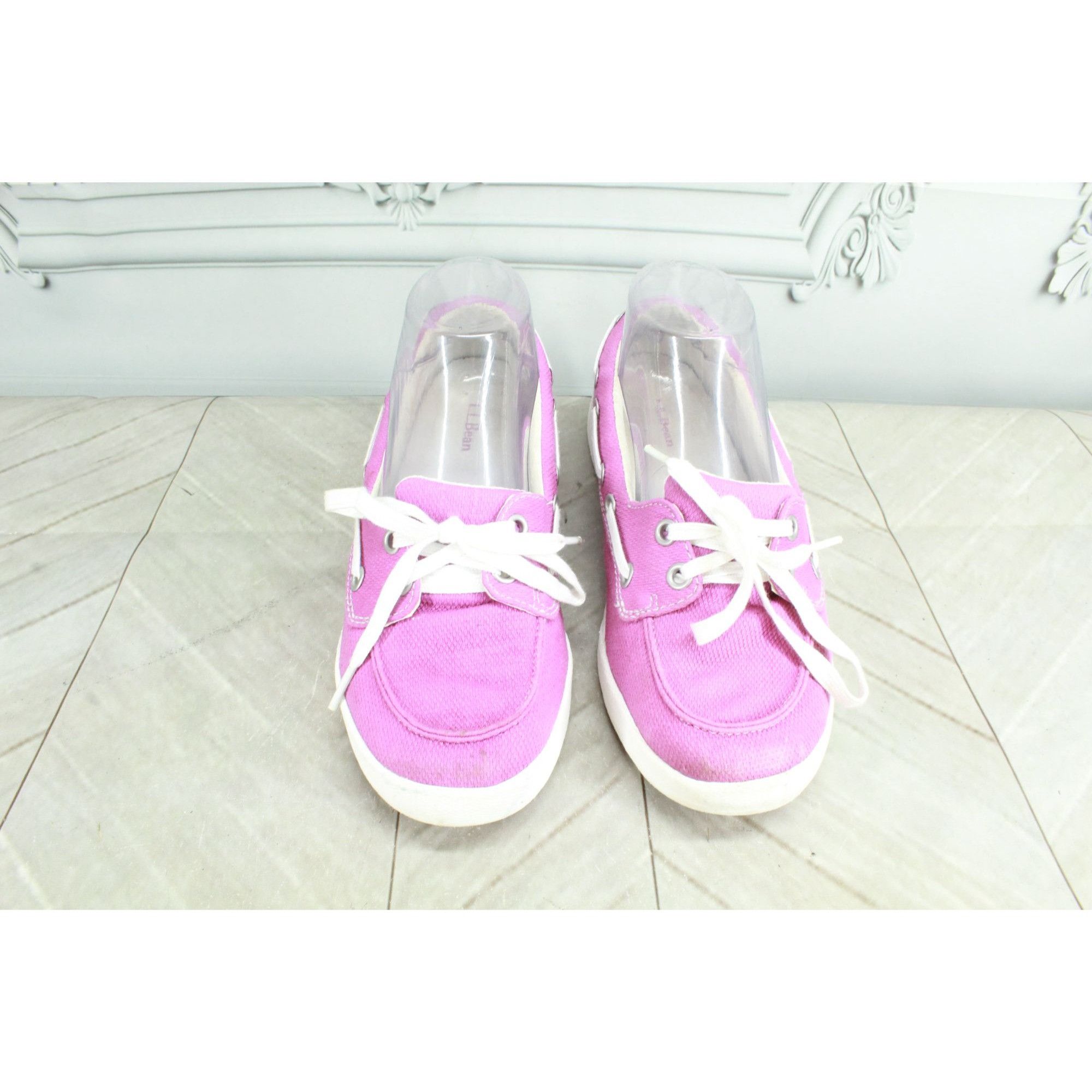 L.L. Bean LL Bean Pink Canvas Slip On Comfort Casual Boat Loafers Size US 6 / IT 36 - 5 Thumbnail