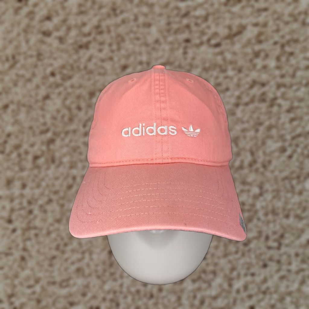 Adidas Adidas Womens Hat One Size Pink Embroidered 3 Stripes Cotton Strap Back Size ONE SIZE - 1 Thumbnail