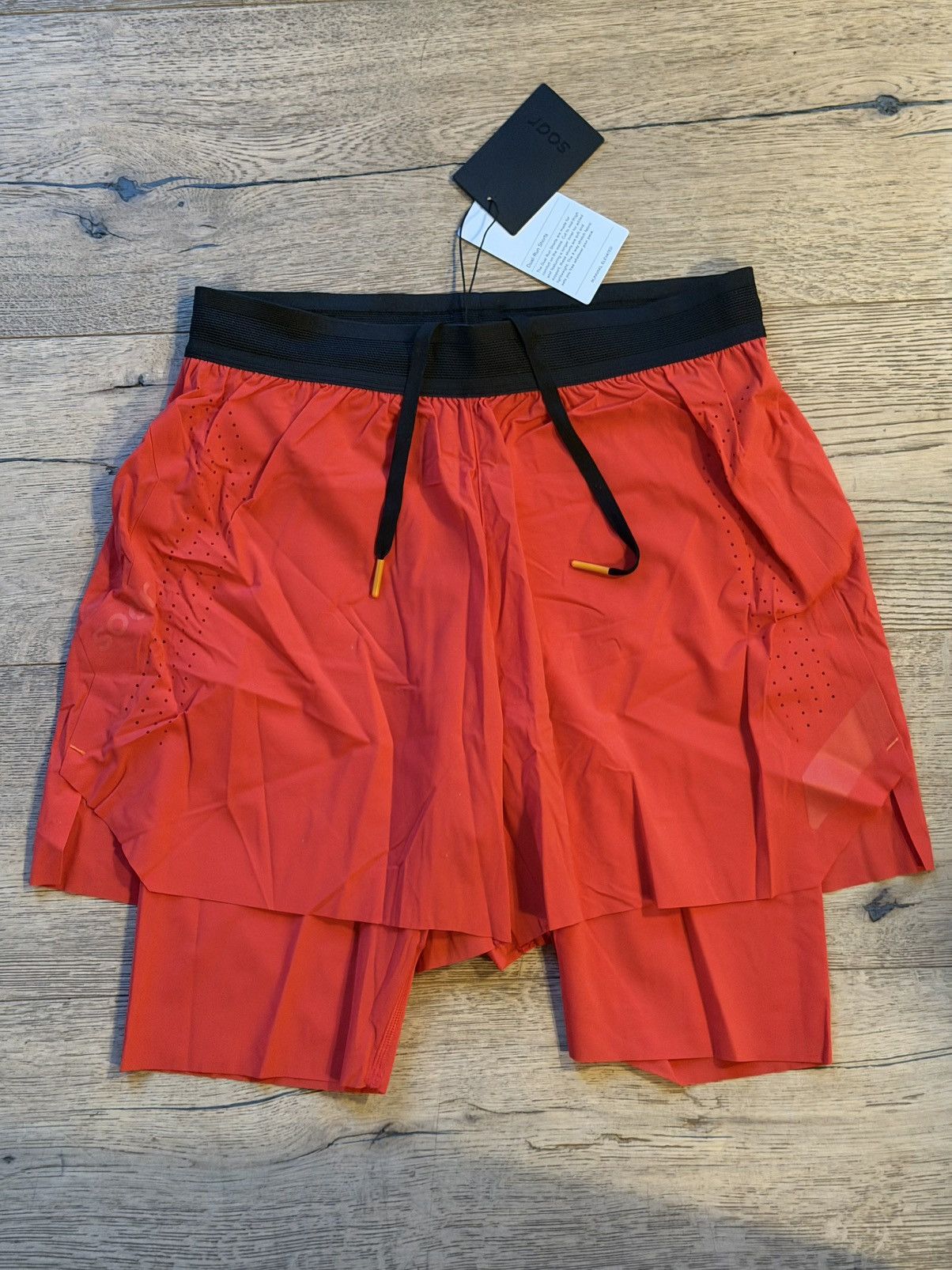 SOAR Running SOAR Running Dual Run Shorts Orange Small 2-in-1 Size US 31 - 1 Thumbnail